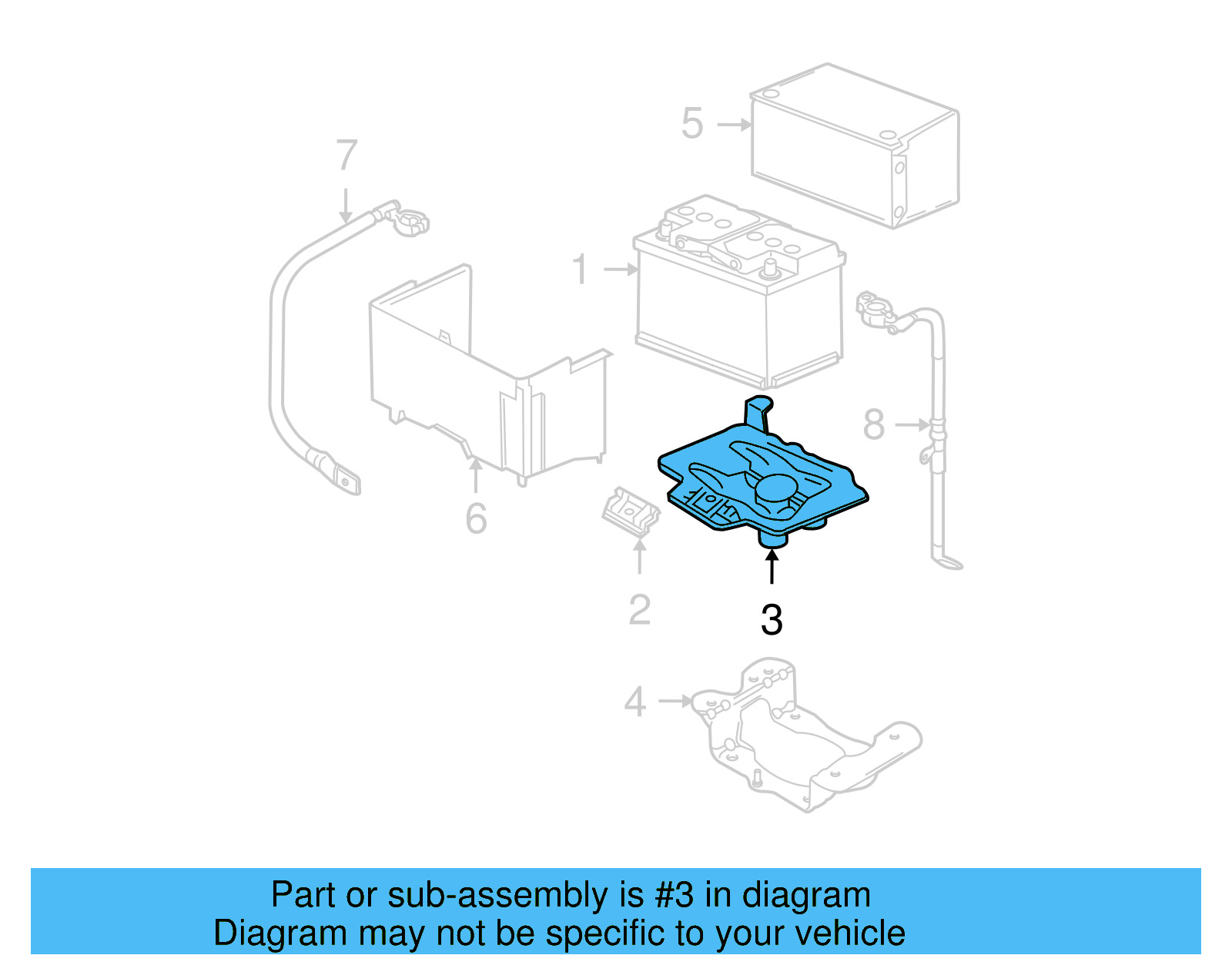Battery Tray 1C0-804-373-K - View 5