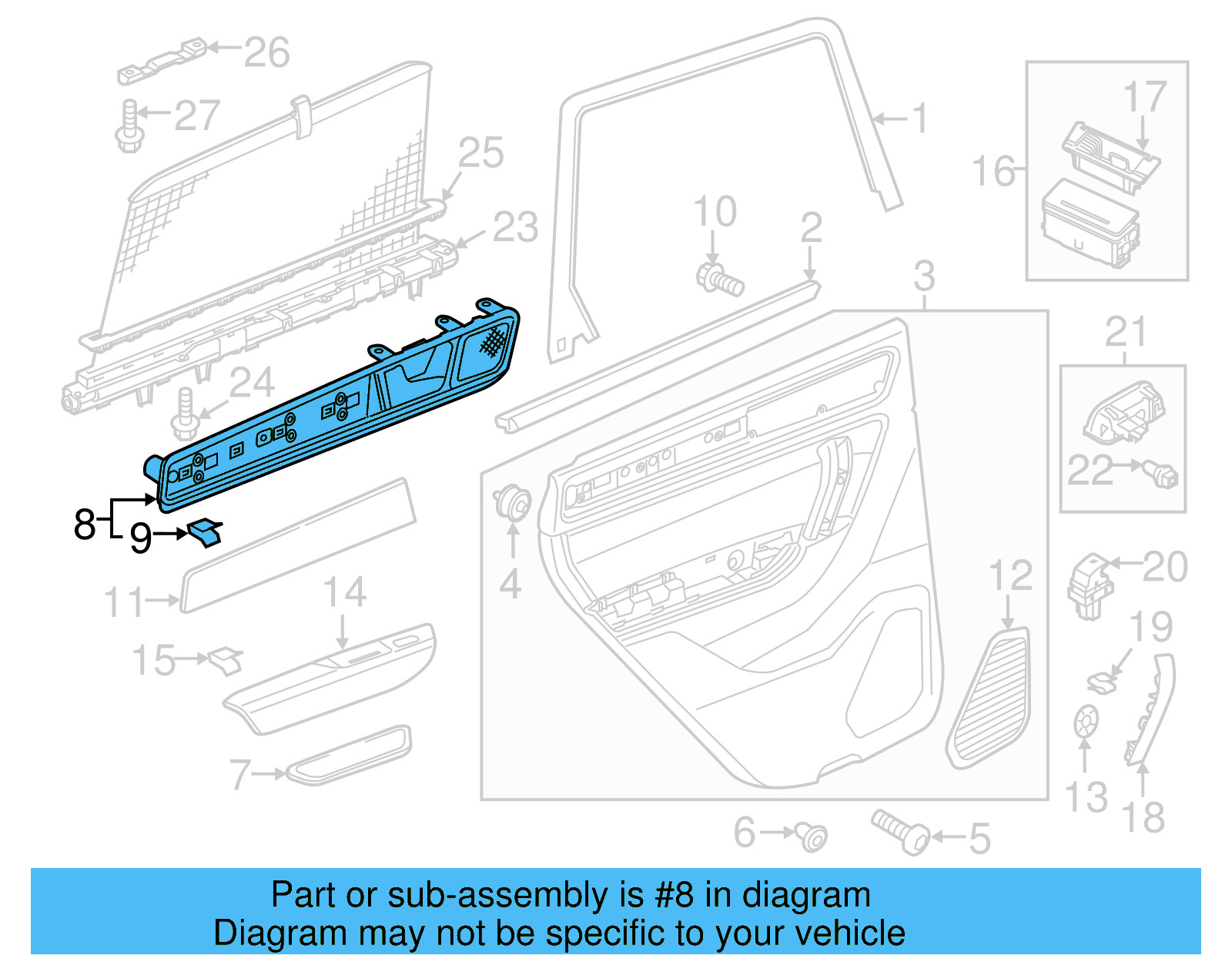 Handle, Inside 7P6-867-470-BL-DOZ - View 4