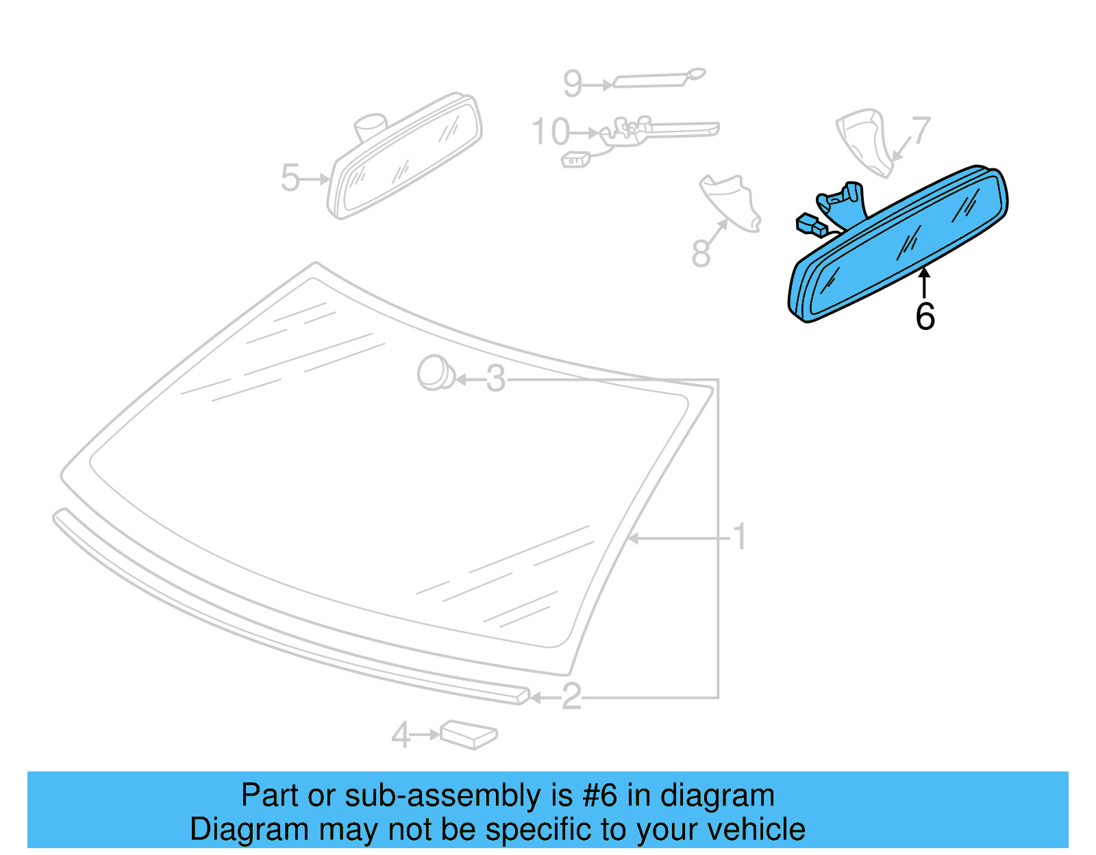 Mirror Inside 3B0-857-511-H-01C - View 9