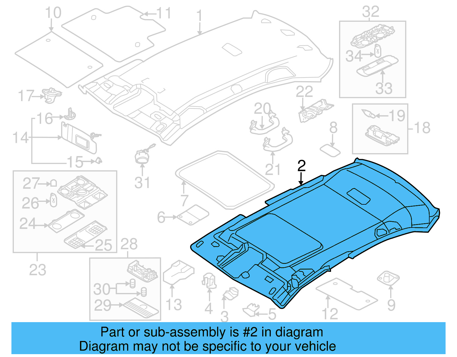 Headliner 5C6-867-501-AQ-3Y3 - View 8