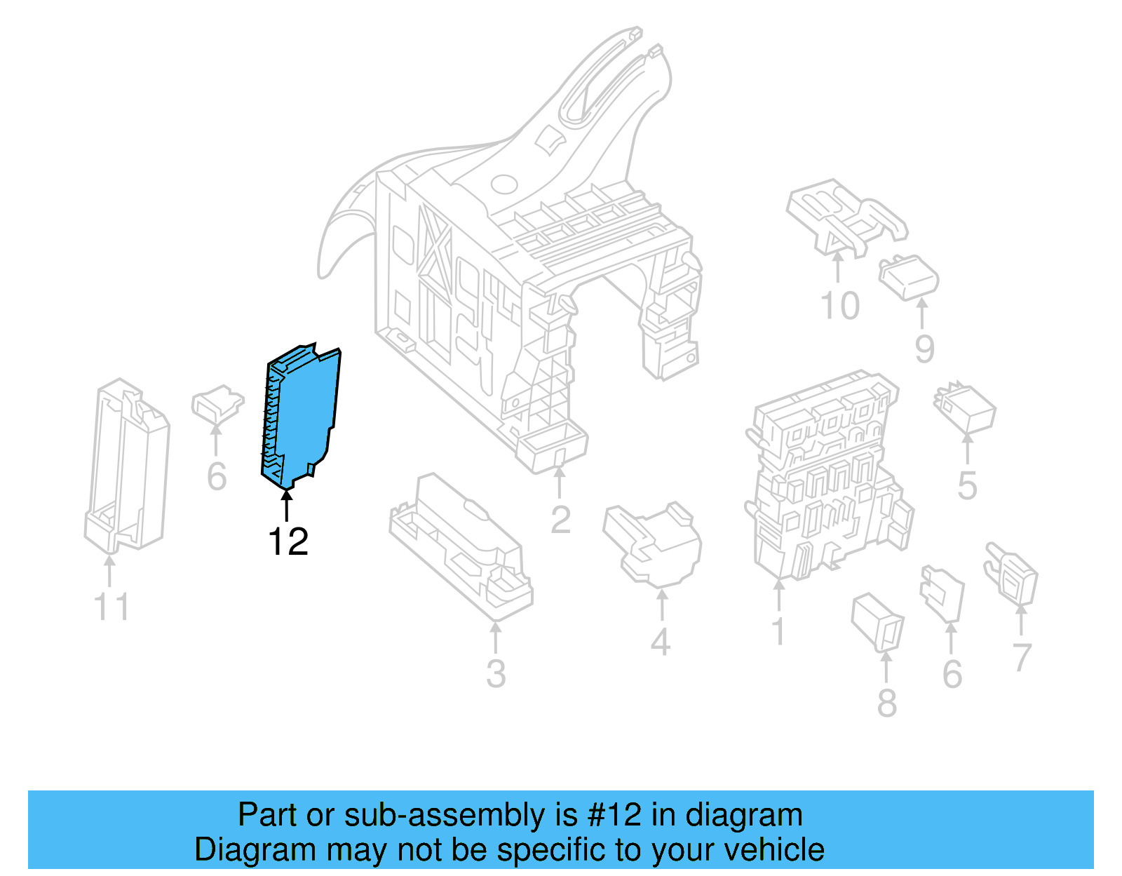 Fuse Box 8K0-941-824-D - View 5