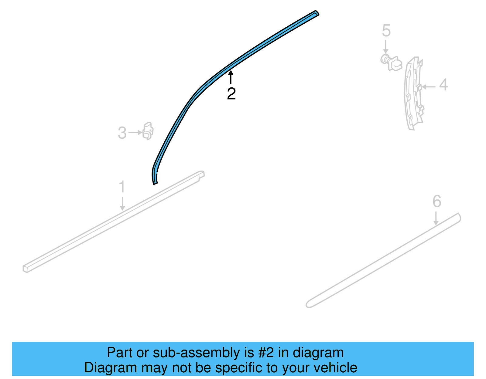 Frame Molding 561-837-644-A - View 2