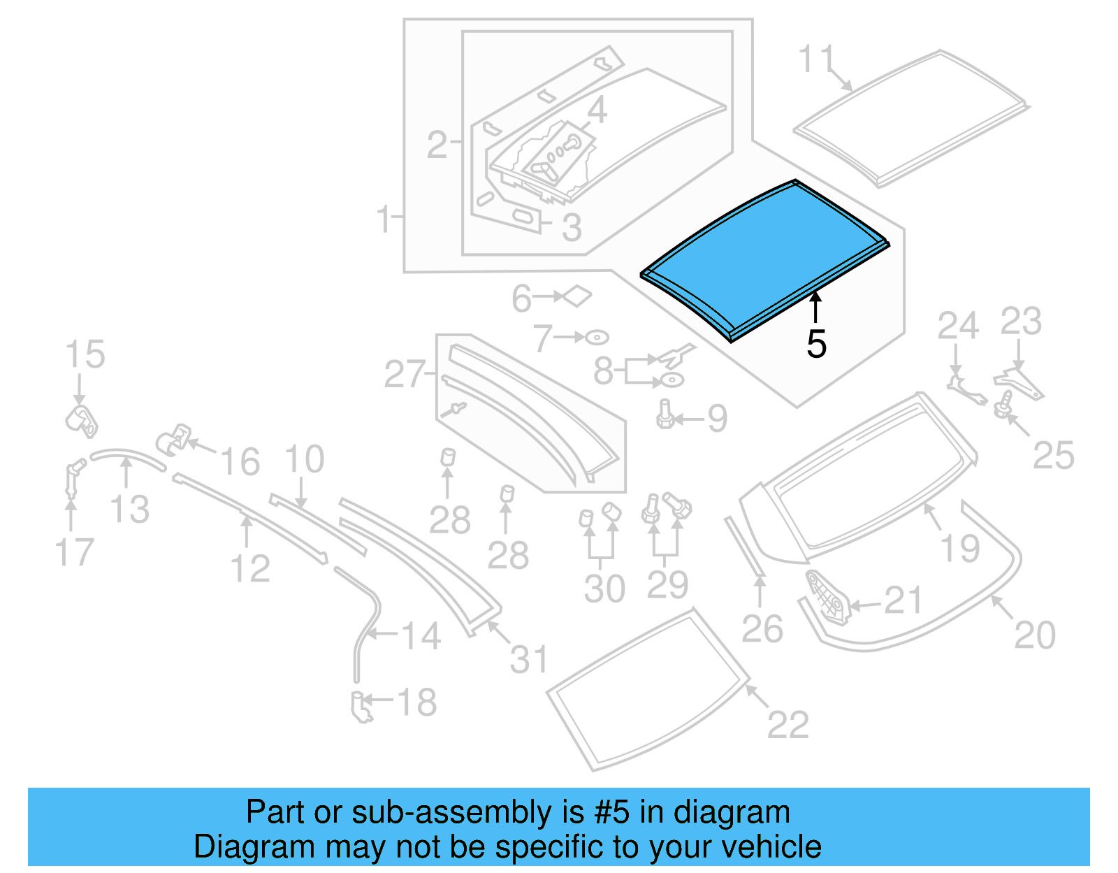 Glass Panel 1Q0-871-541 - View 5