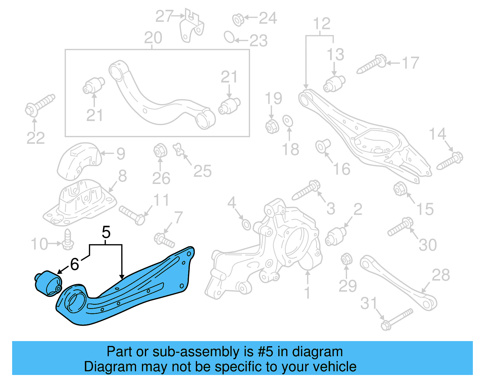 Trailing Arm 5QF-505-223-C - View 4