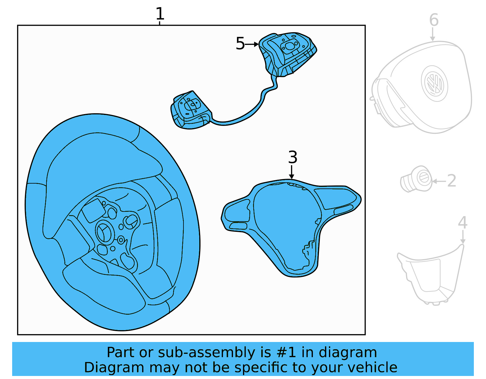 Steering Wheel 2GJ419089BLTUY - View 7