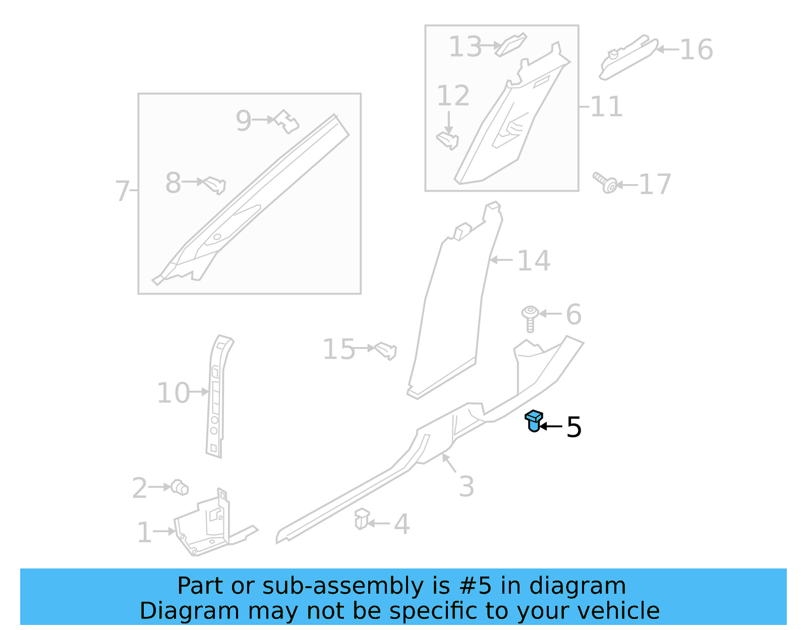 Scuff Plate Bushing 5G0-867-334 - View 10