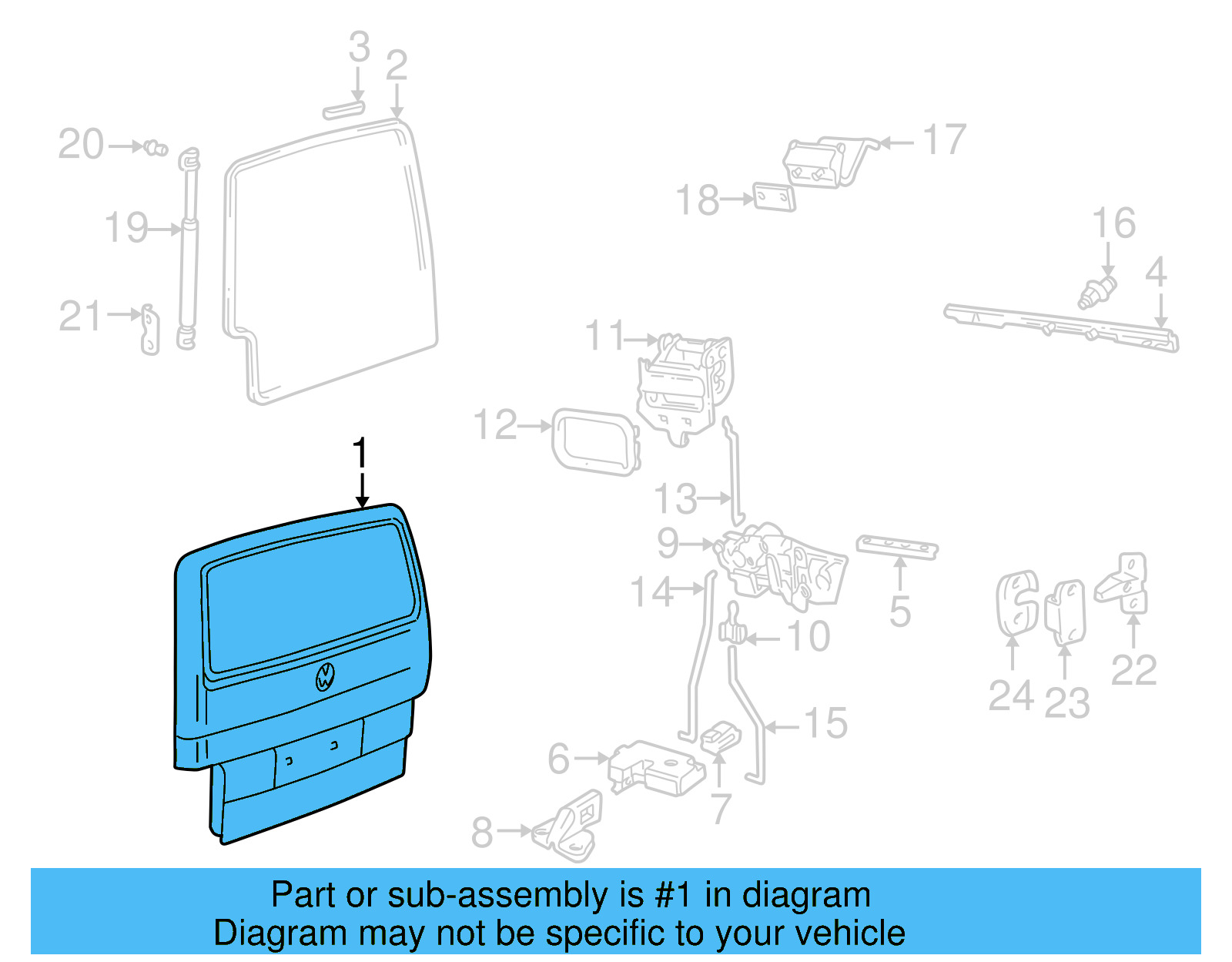 Lift Gate 701-829-105-AN - View 2