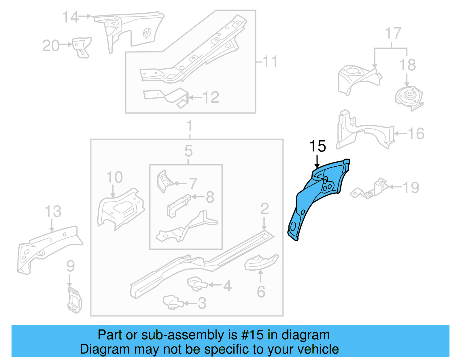 Apron Panel 1K0-805-147-A - View 16