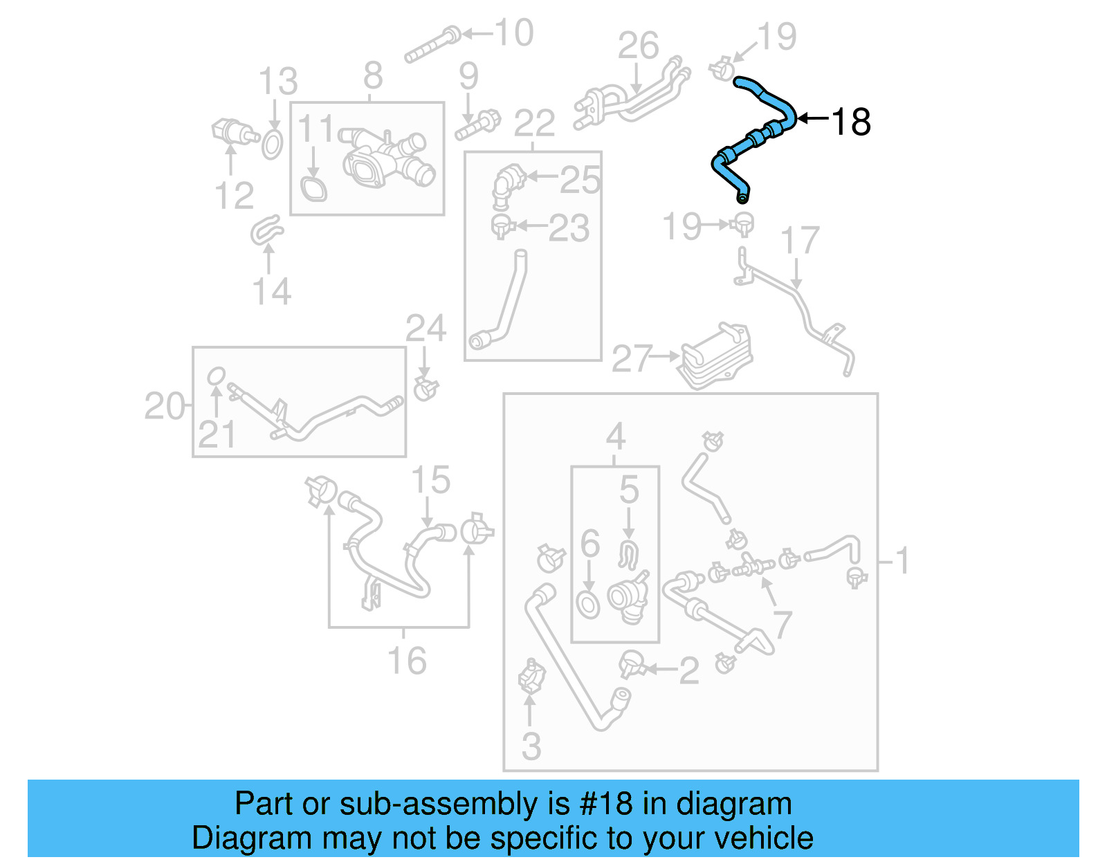 Reservoir Hose 1K0-122-447-HQ - View 3