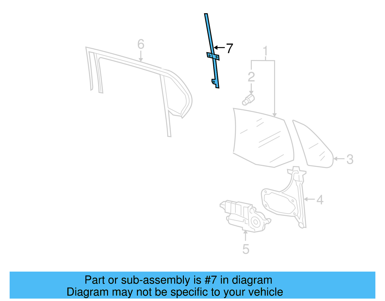 Window Regulator Rail 1K5-839-408-K-03C - View 7