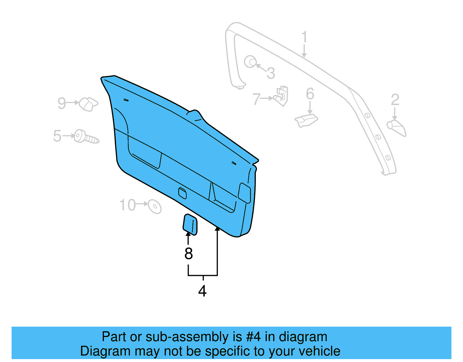 Lower Trim 1K6-867-601-E-71N - View 2