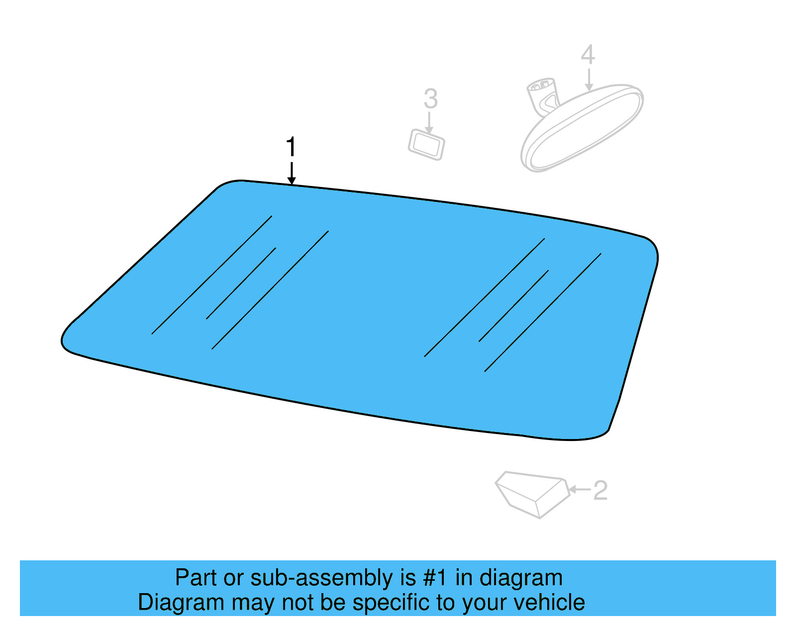 Windshield 5C3-845-011-CD-NVB - View 5