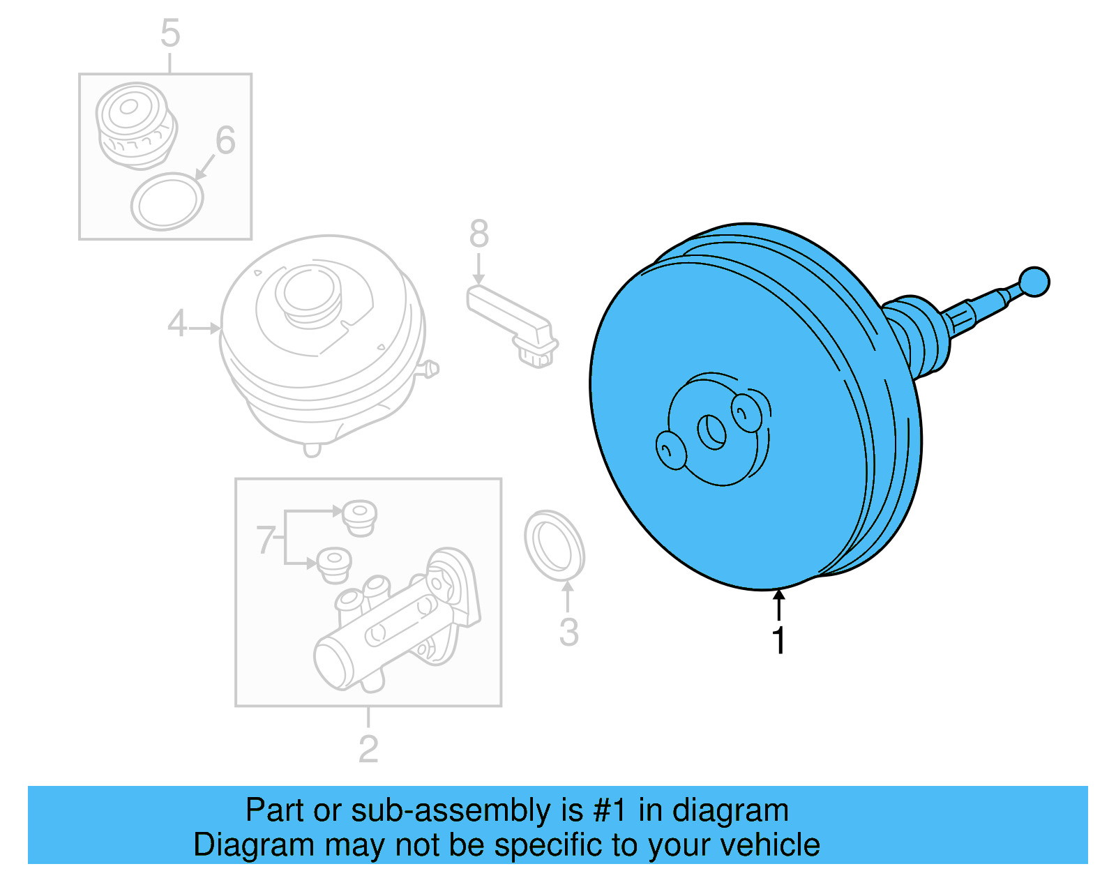 Power Booster 8D0-612-107-B - View 3