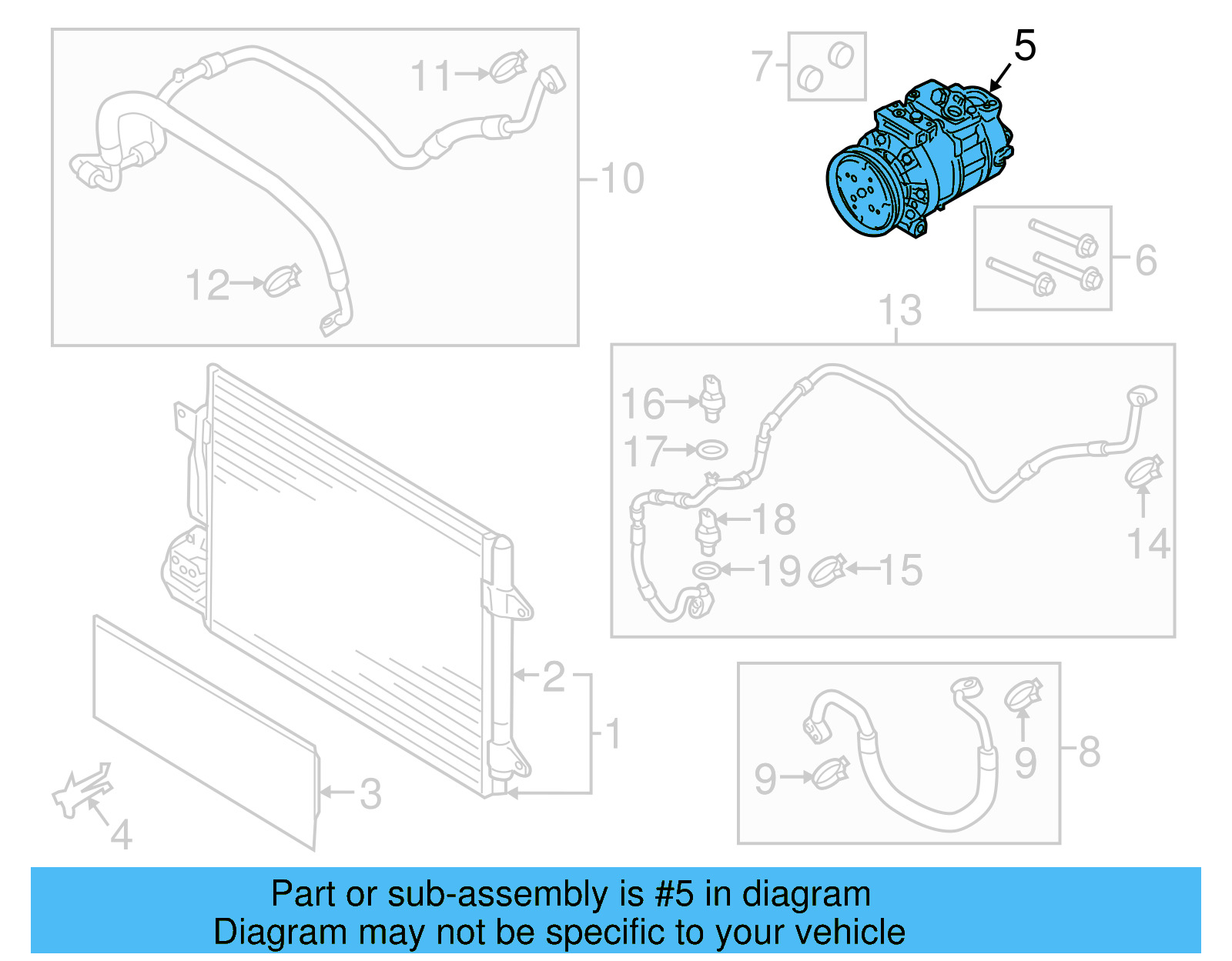 Compressor 5C0-820-803-C - View 3