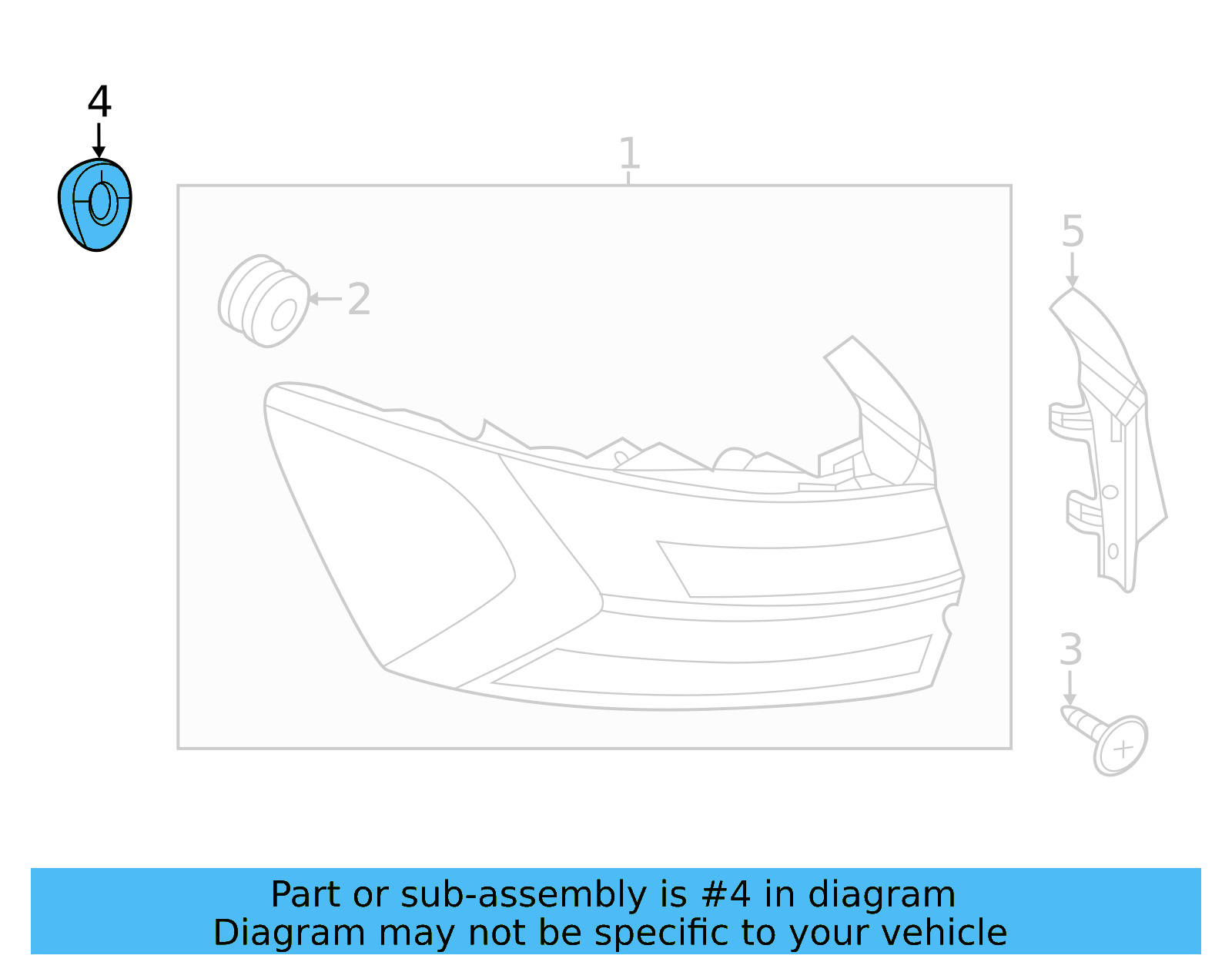 Tail Lamp Assembly Grommet 8K9-805-673-C - View 6