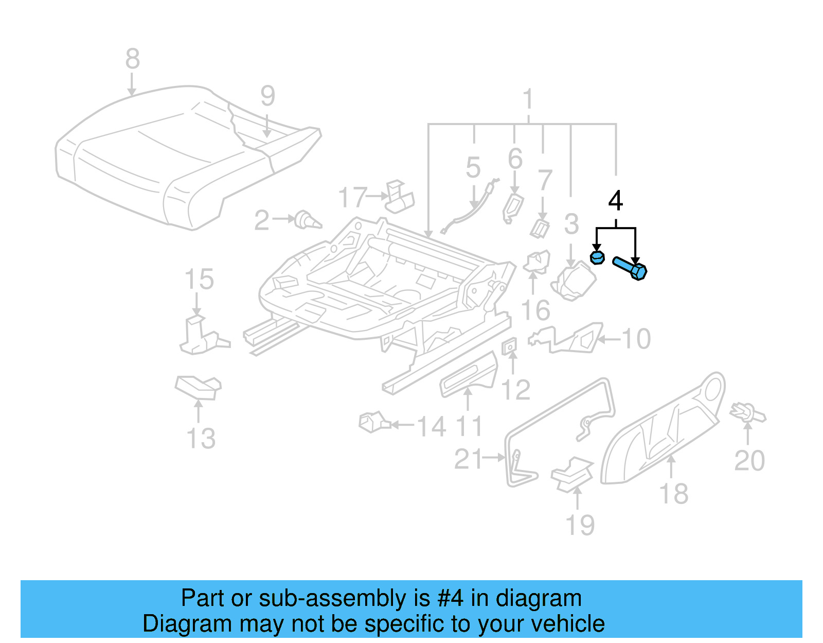 Height Adjuster Hardware Kit 1K0-898-053 - View 31