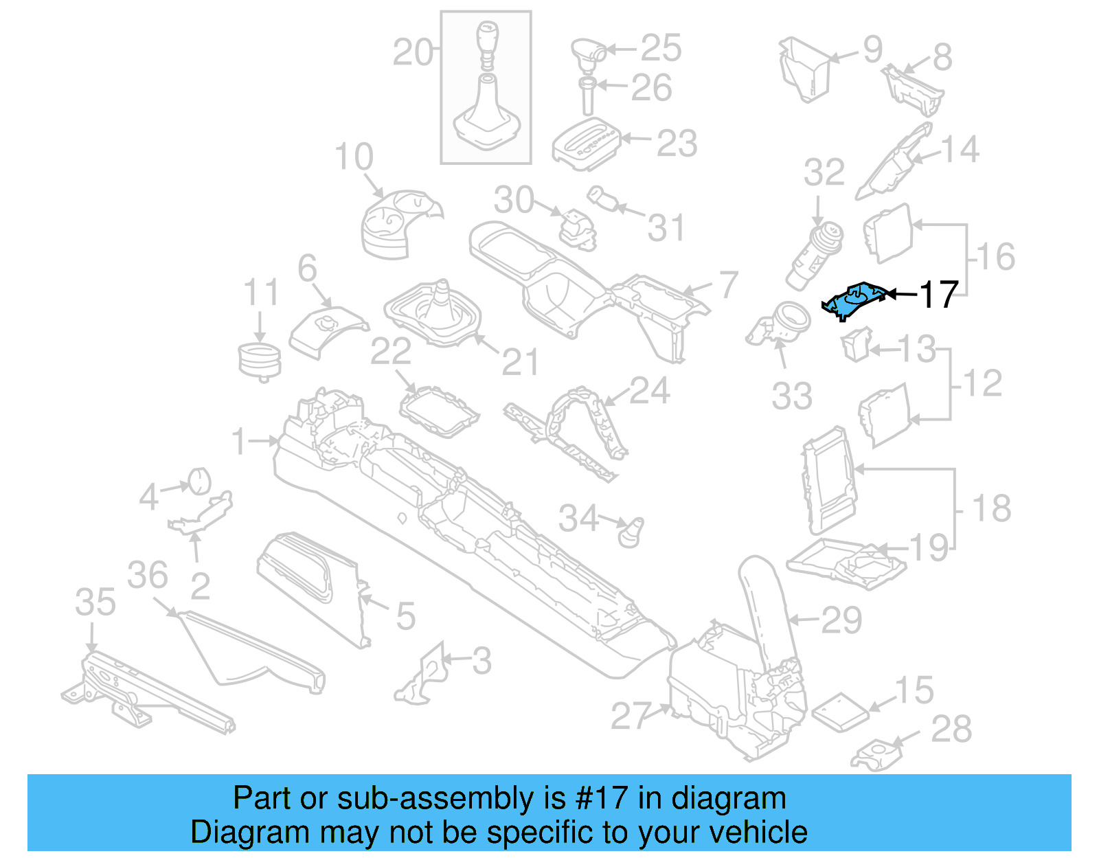 Storage Tray Insert 1C0-857-335-B-08H - View 23
