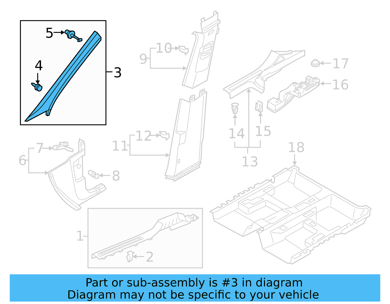 Windshield Pillar Trim 5NN-867-233-A-82V
