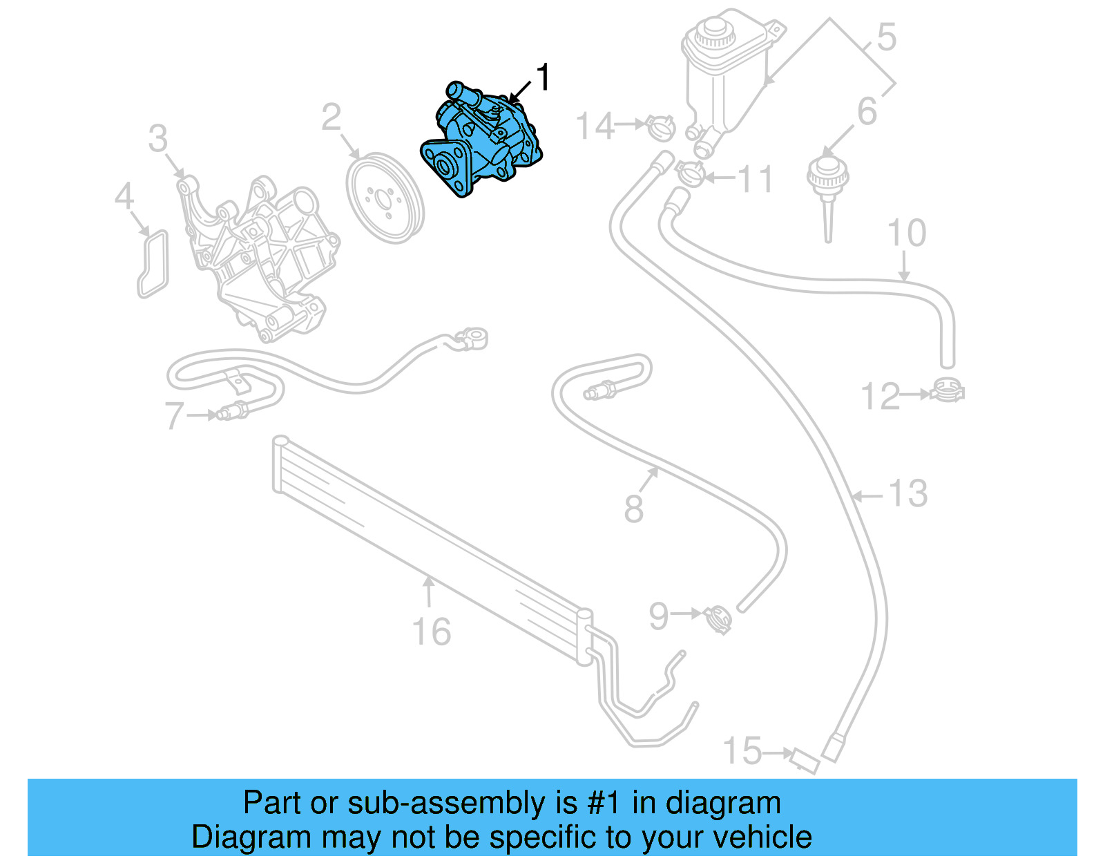 Power Steering Pump 7L8-422-154-J - View 6