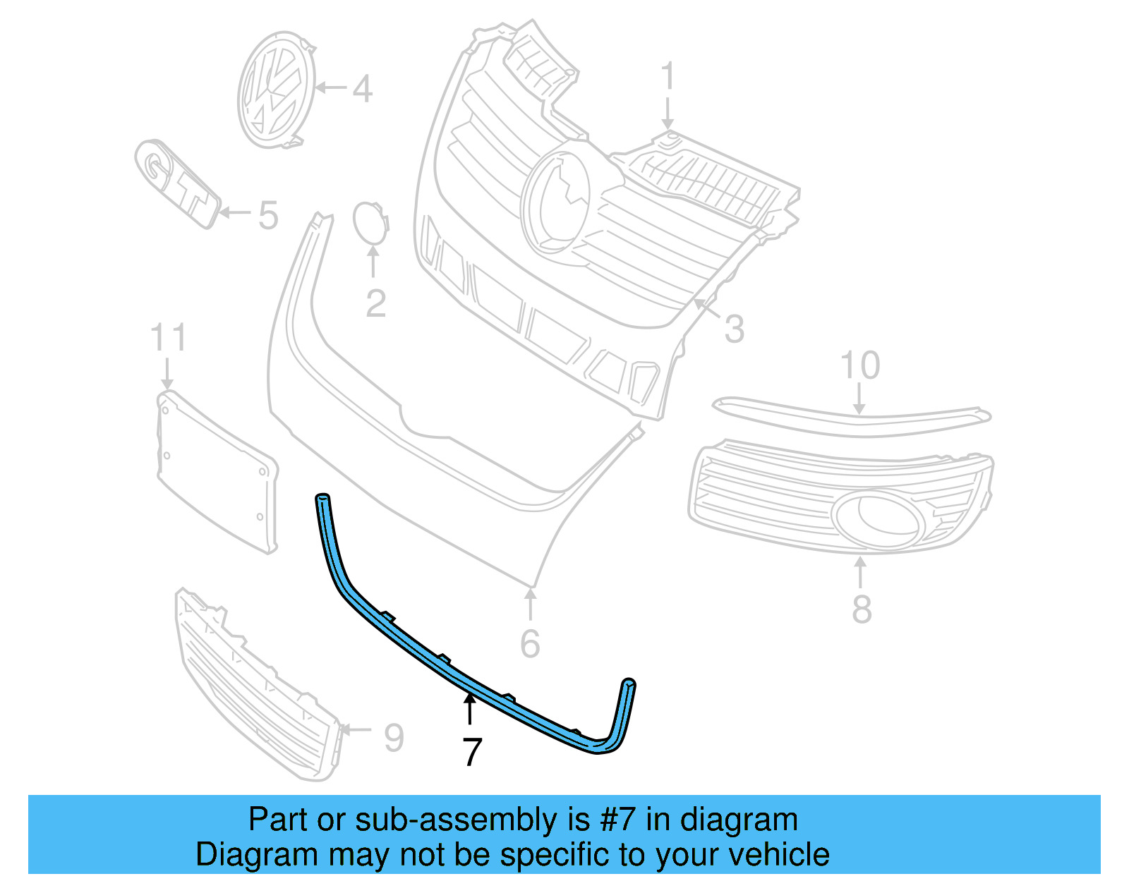 Frame Molding 1K0-853-101-2ZZ