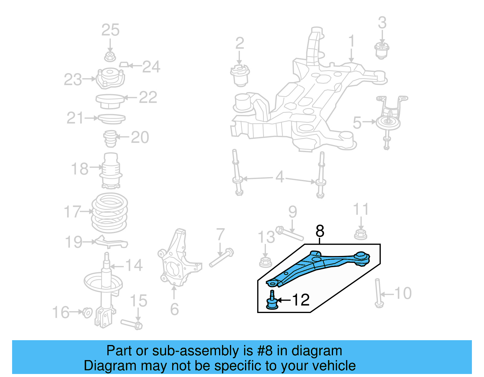 Lower Control Arm 7B0-407-151-F - View 2