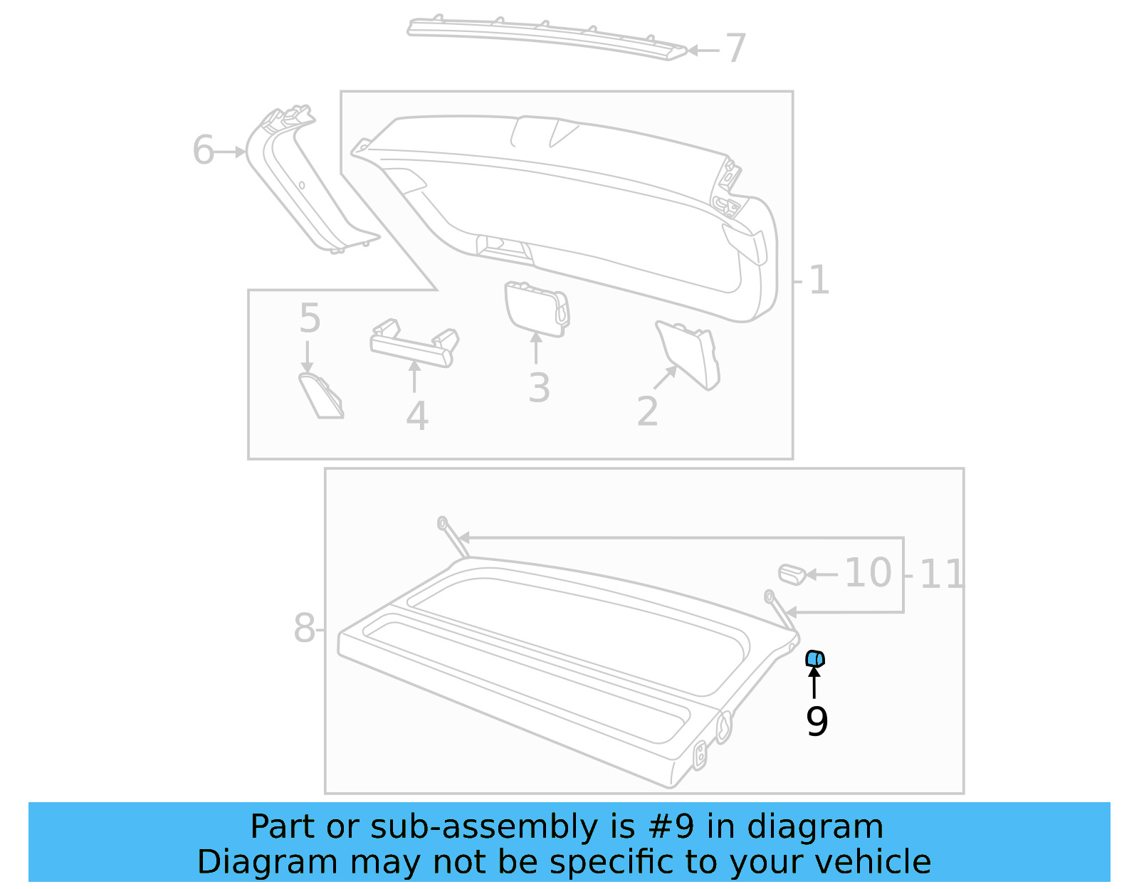 Tonneau Cover Bumper 2GJ-867-097 - View 7