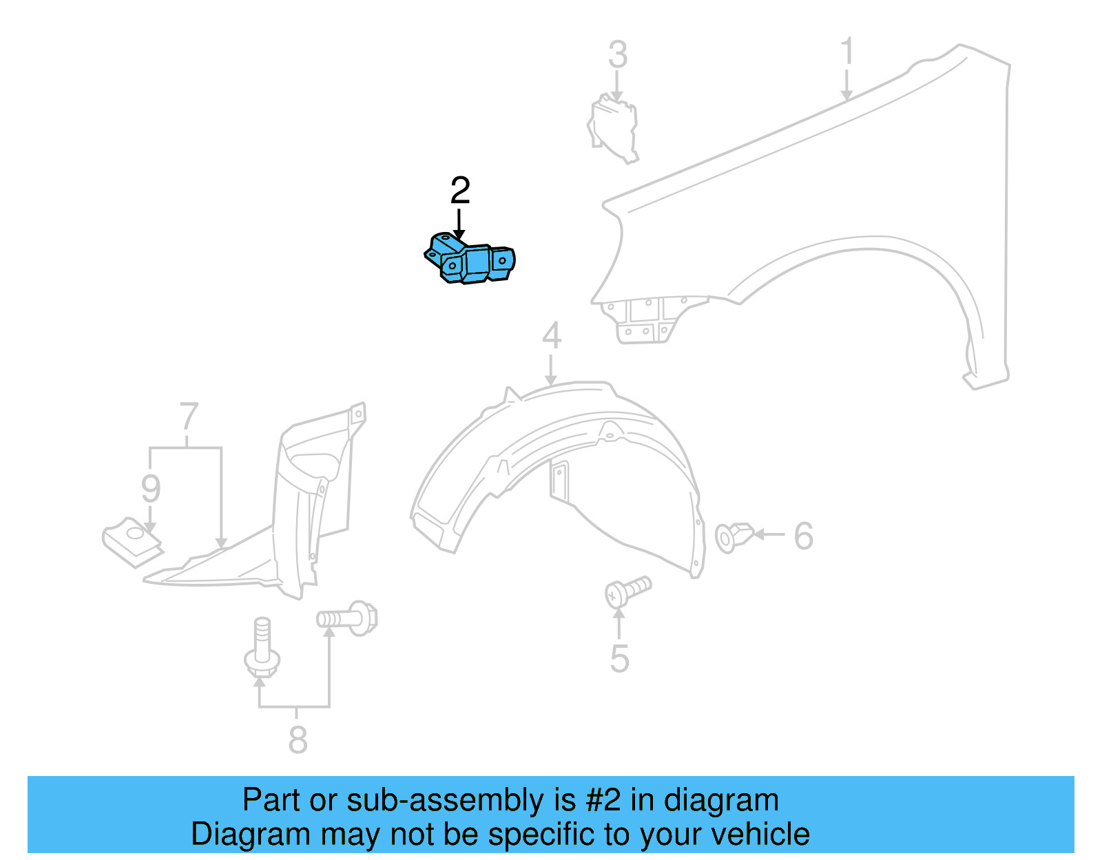 Front Support 1K6-821-135 - View 3
