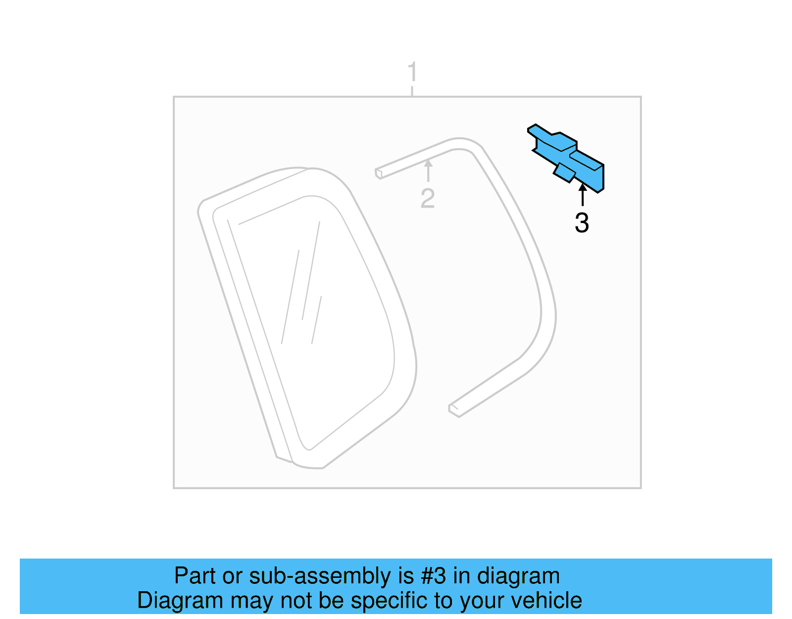 Quarter Panel Glass Clip 3C9-853-910 - View 6