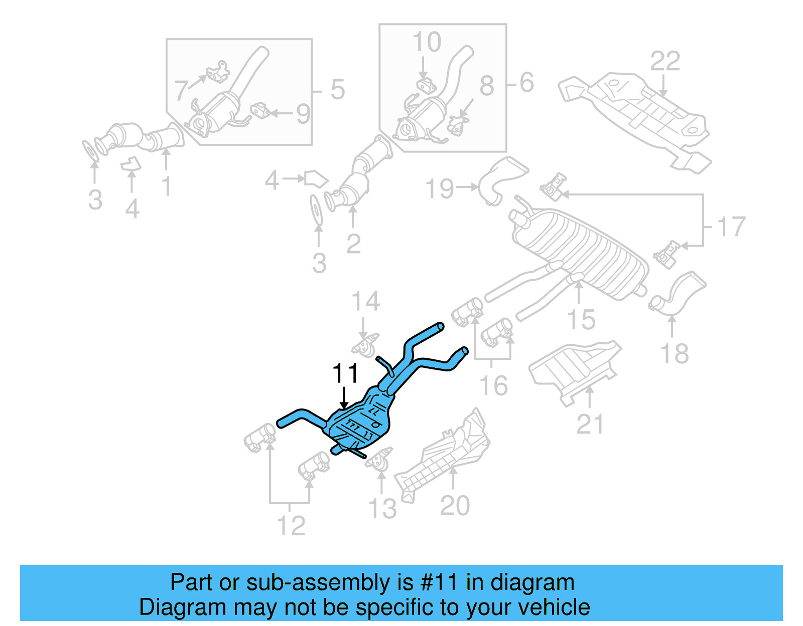 Muffler & Pipe 7L6-253-209-AE - View 4