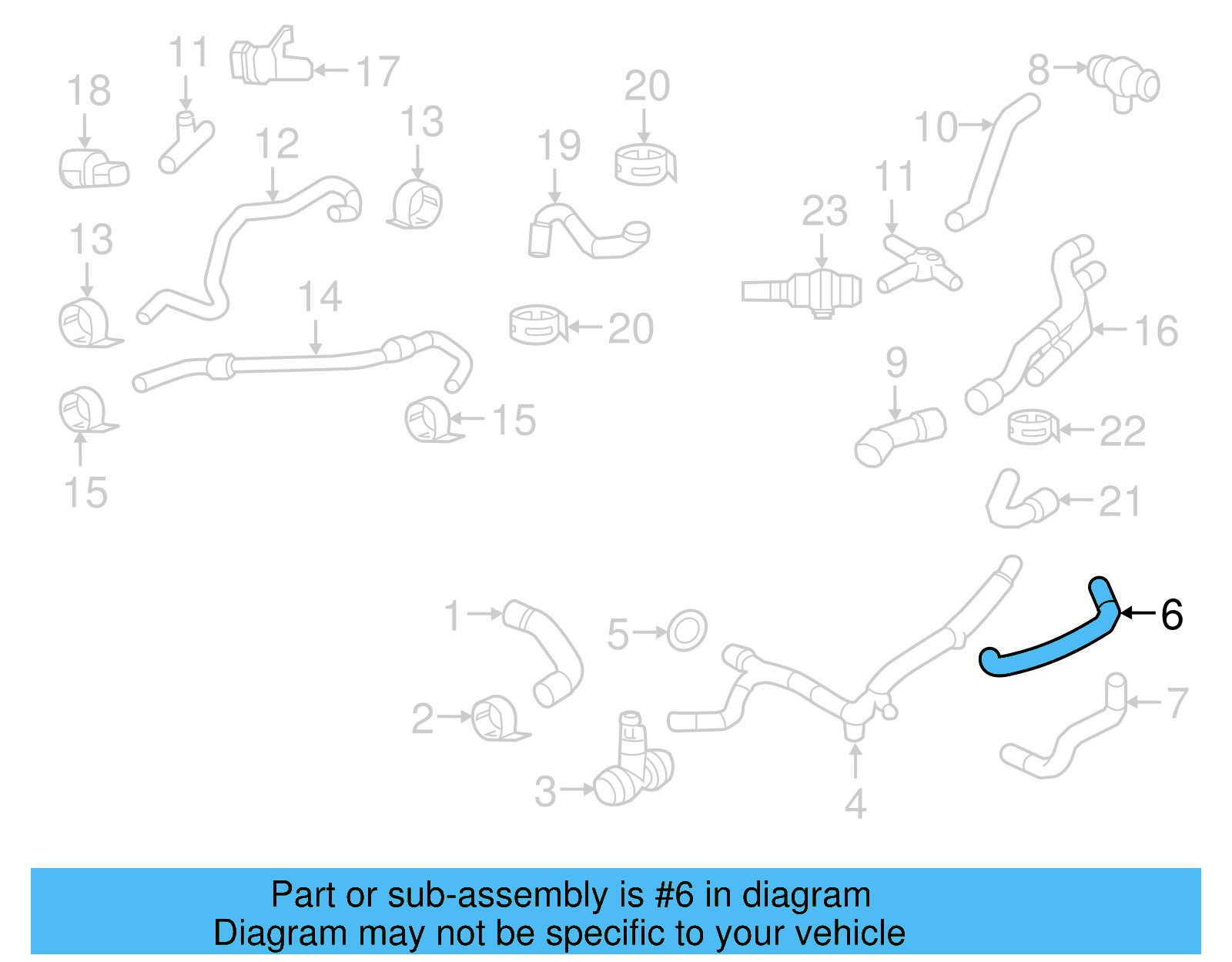 Upper Hose 5C0-121-058-B - View 5