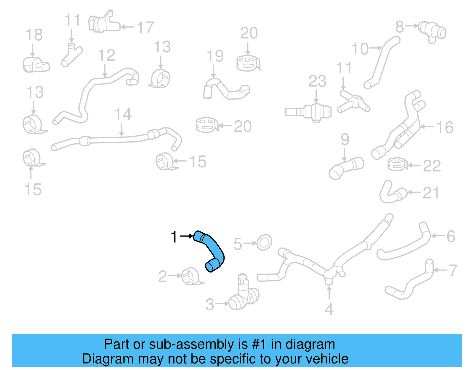 Coolant Hose 5C0-122-051-B - View 5
