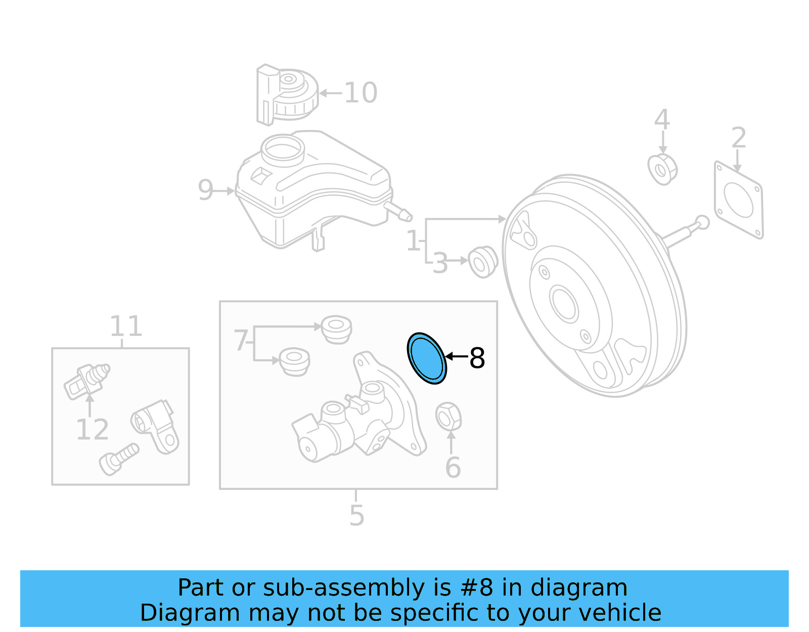 Master Cylinder Gasket 1J0-611-243-A - View 27
