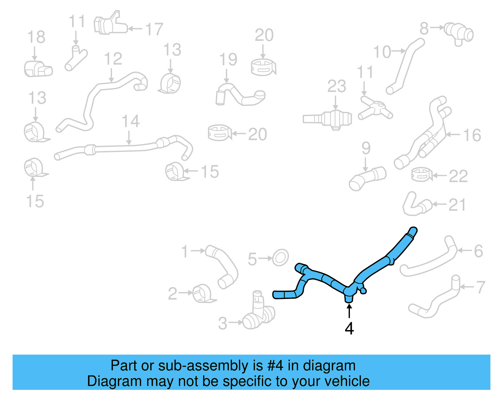 Engine Coolant Pipe 06A-121-065-DP