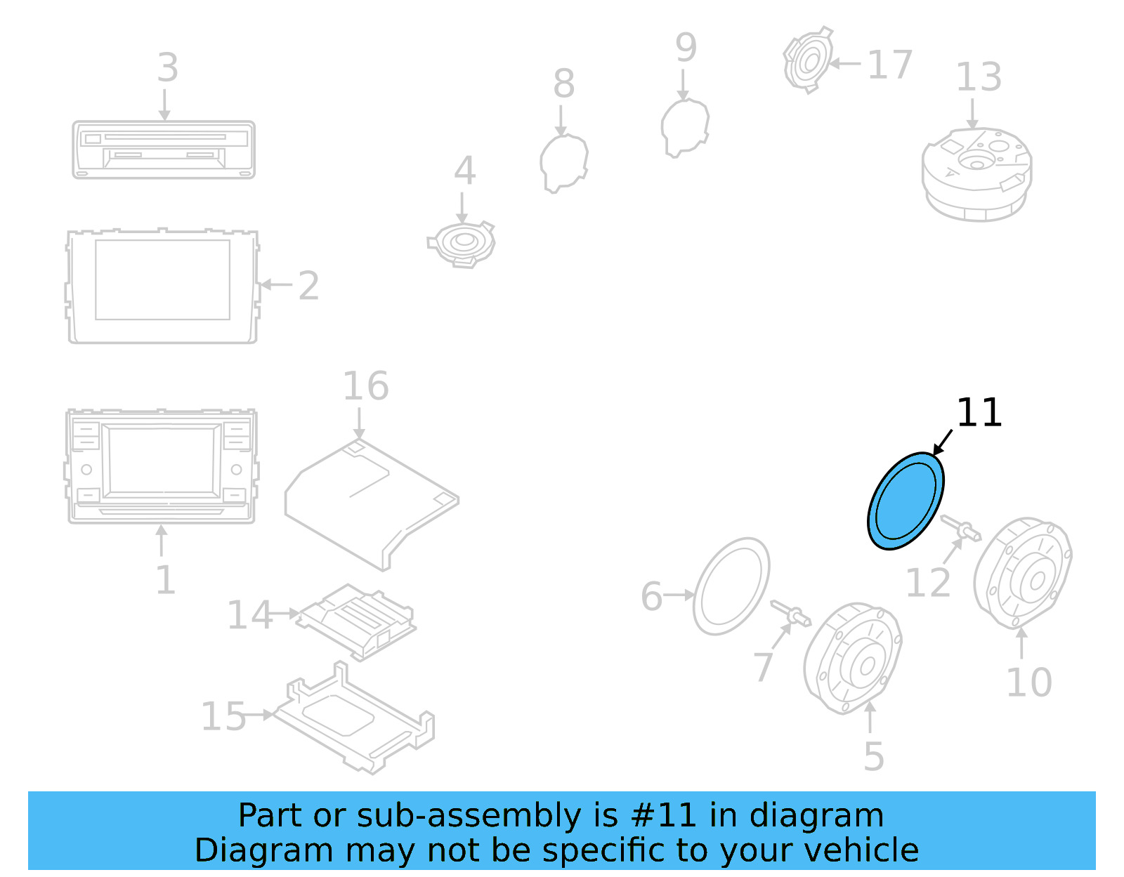 Speaker Seal 7N0-971-798-A - View 7