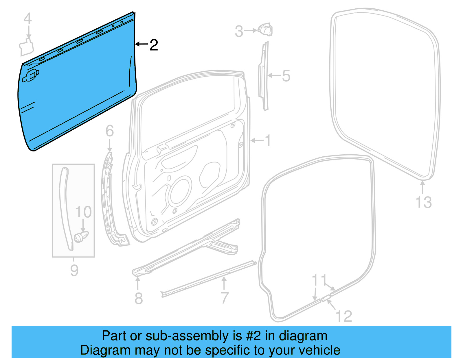 Exterior Panel 1K4-831-106-G - View 2