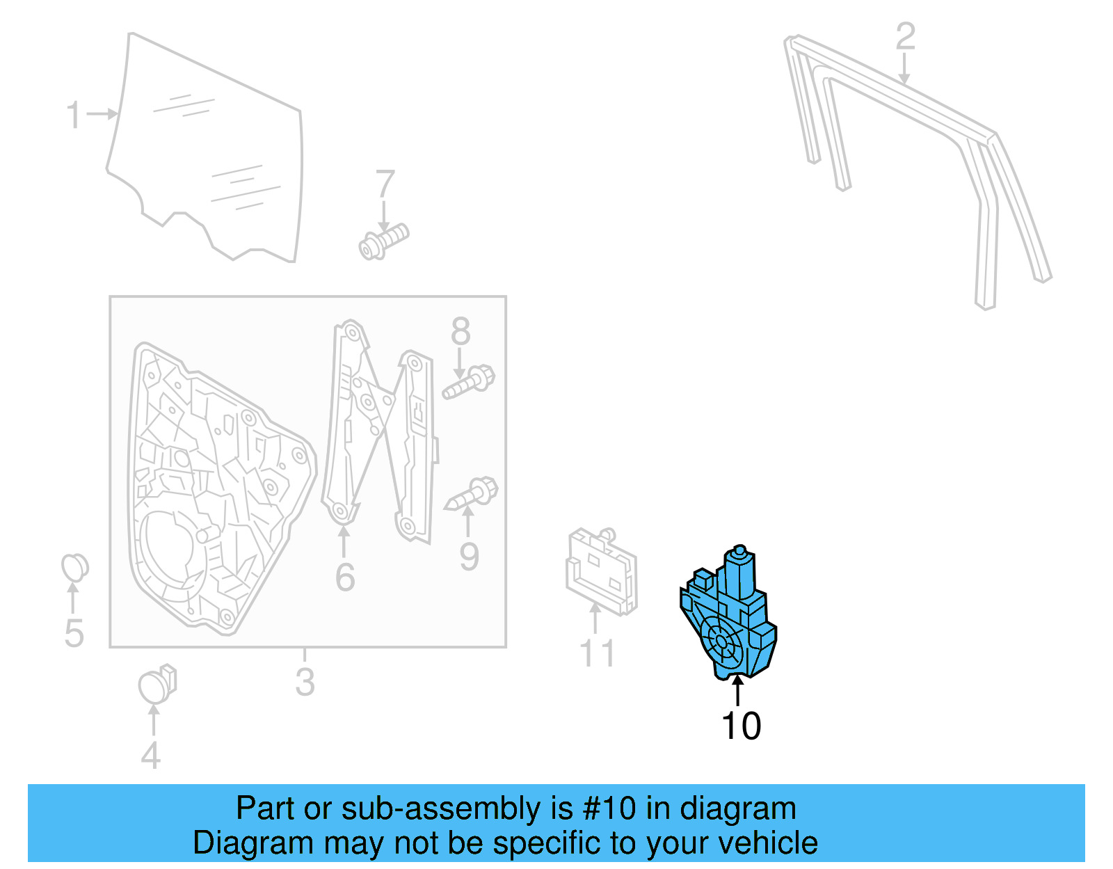 Window Motor 8K0-959-811-A - View 2