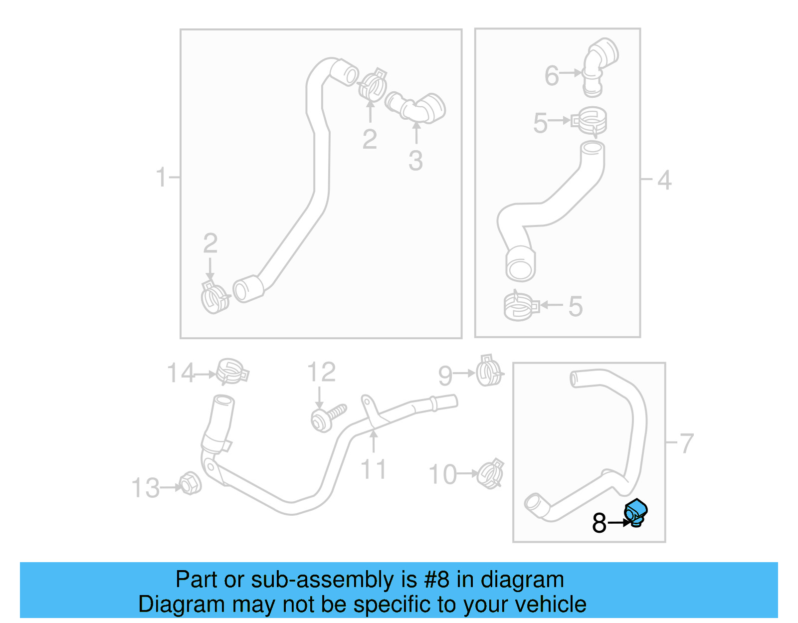 Connector Hose Holder 1K0-121-093-BN - View 2