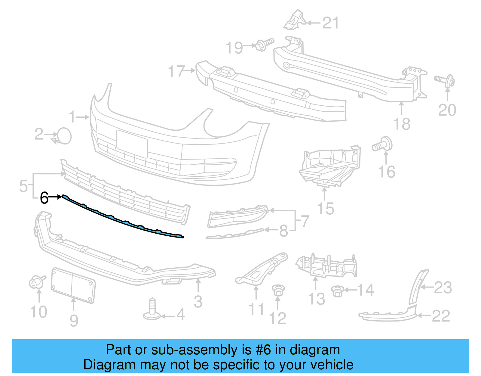 Upper Molding 5C5-807-603-A-9B9 - View 10
