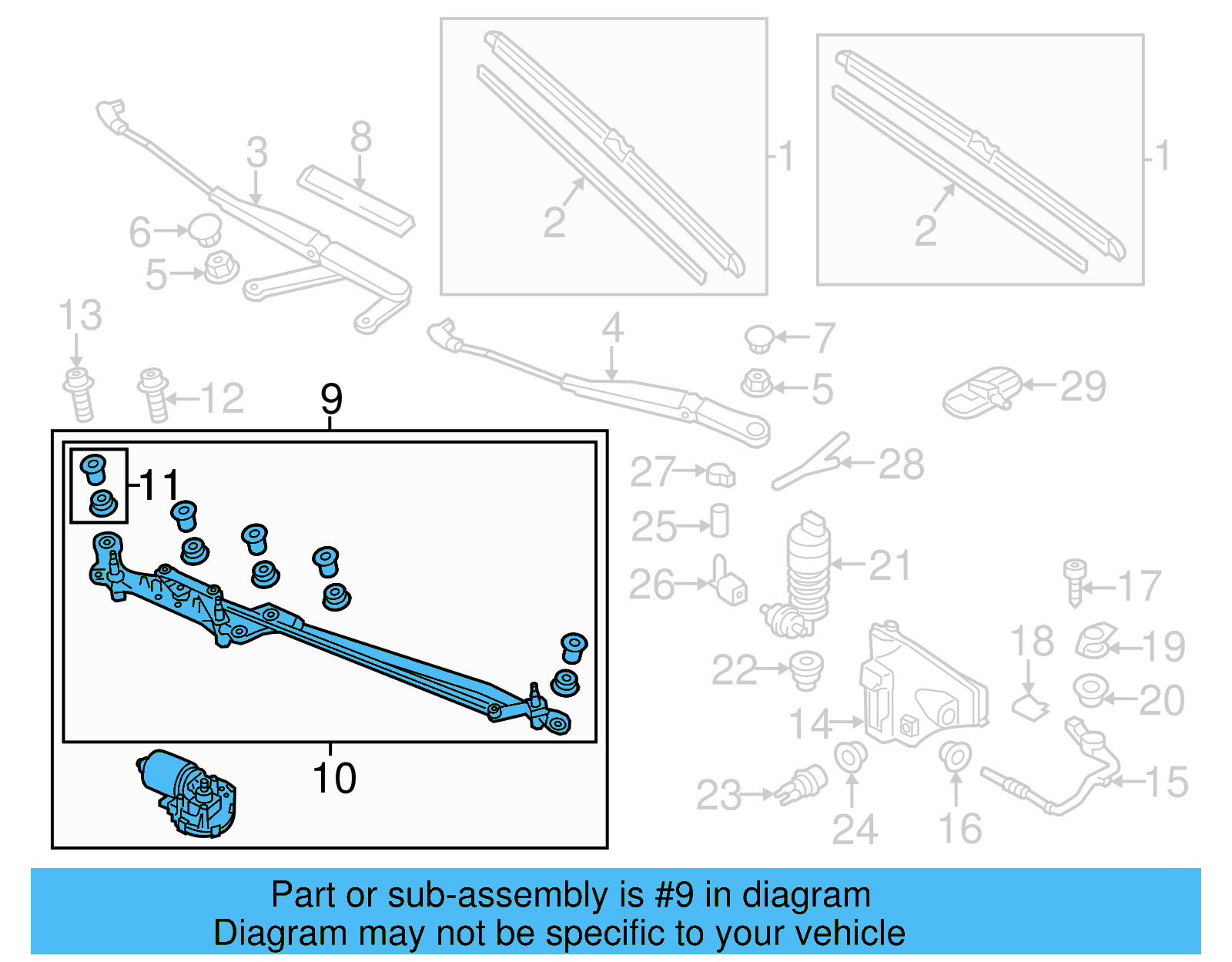 Wiper Motor Assembly 7P0-955-023-B - View 3