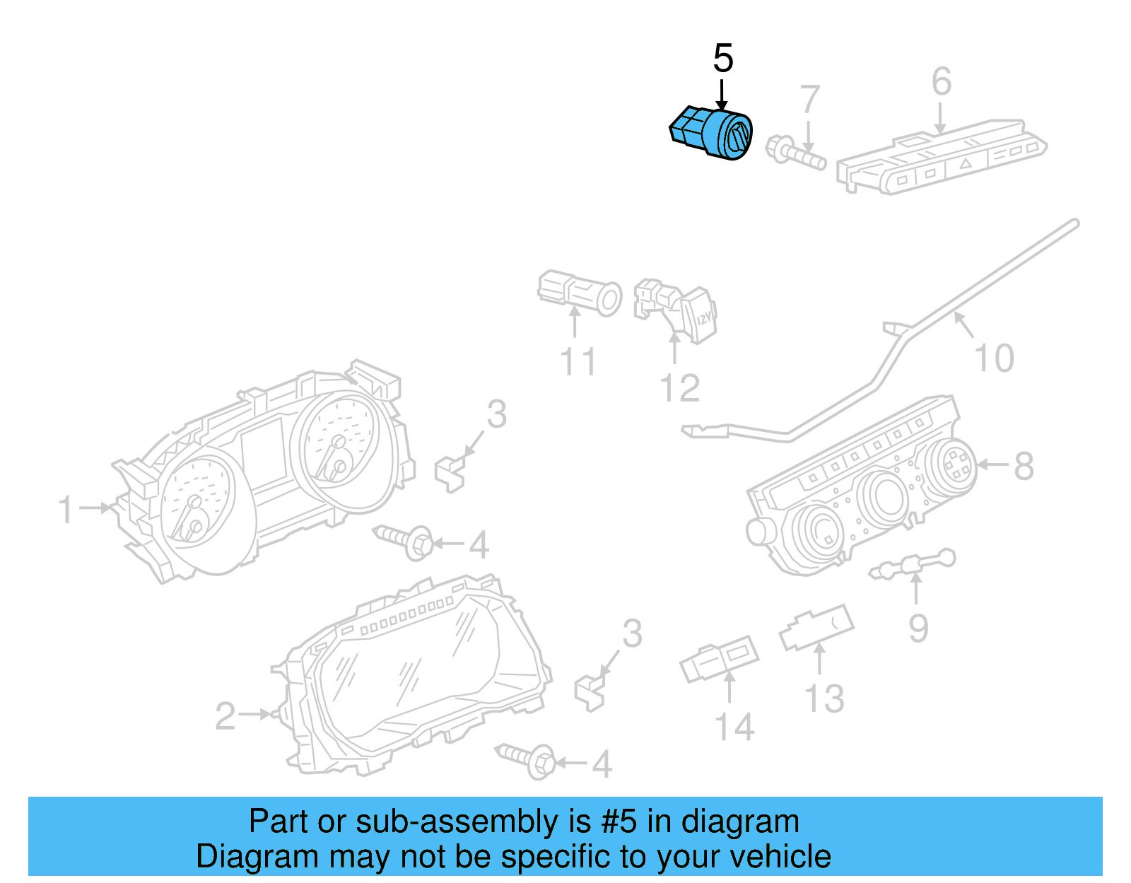 Headlight Switch 5G0-941-431-BG-WZU