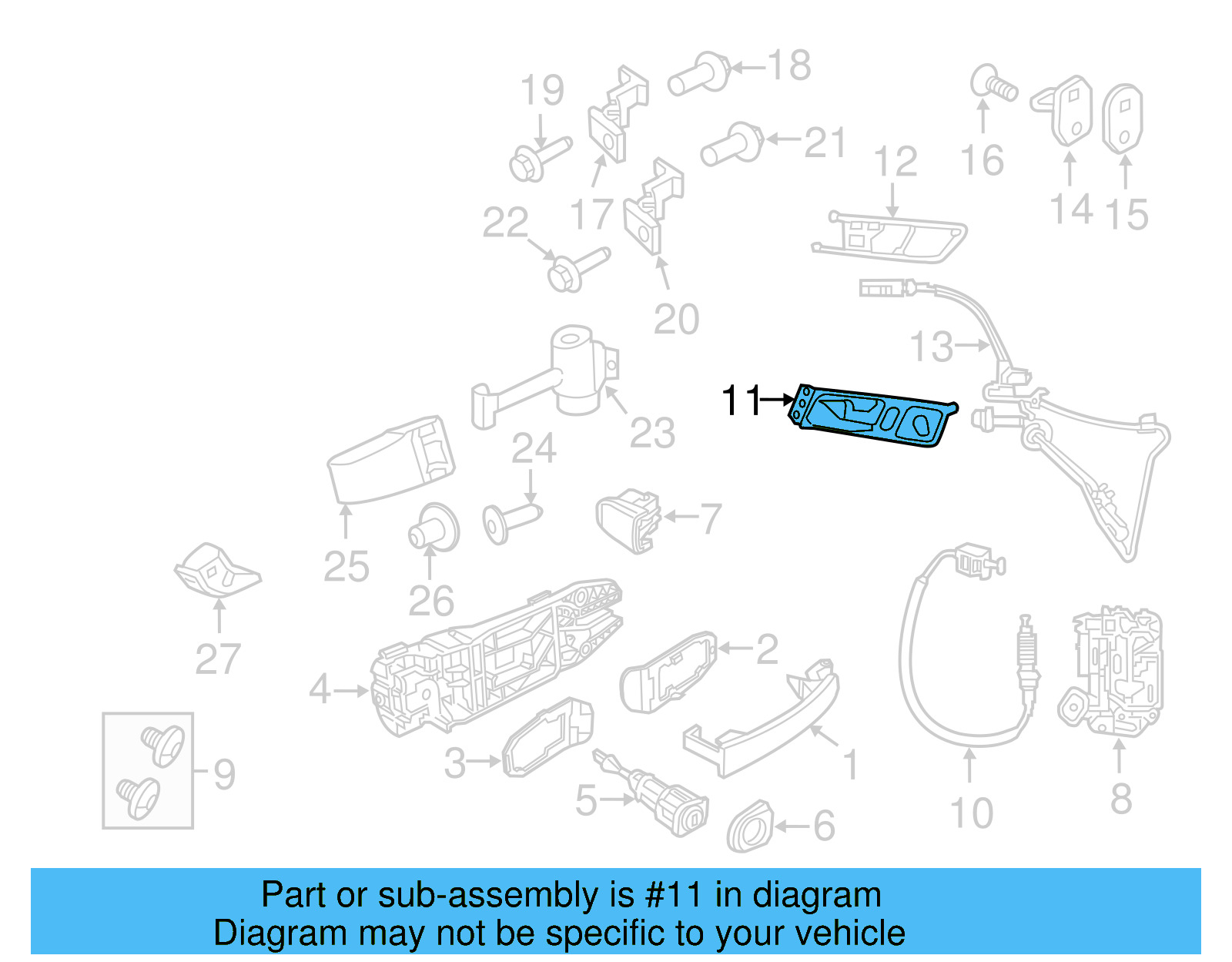Handle, Inside 5C7-837-113-L-UAQ - View 10