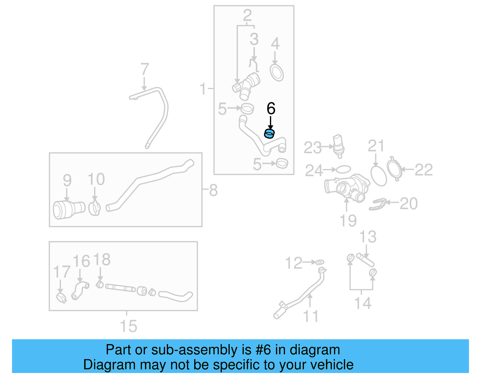 Lower Hose Holder 6R0-121-093-E - View 9