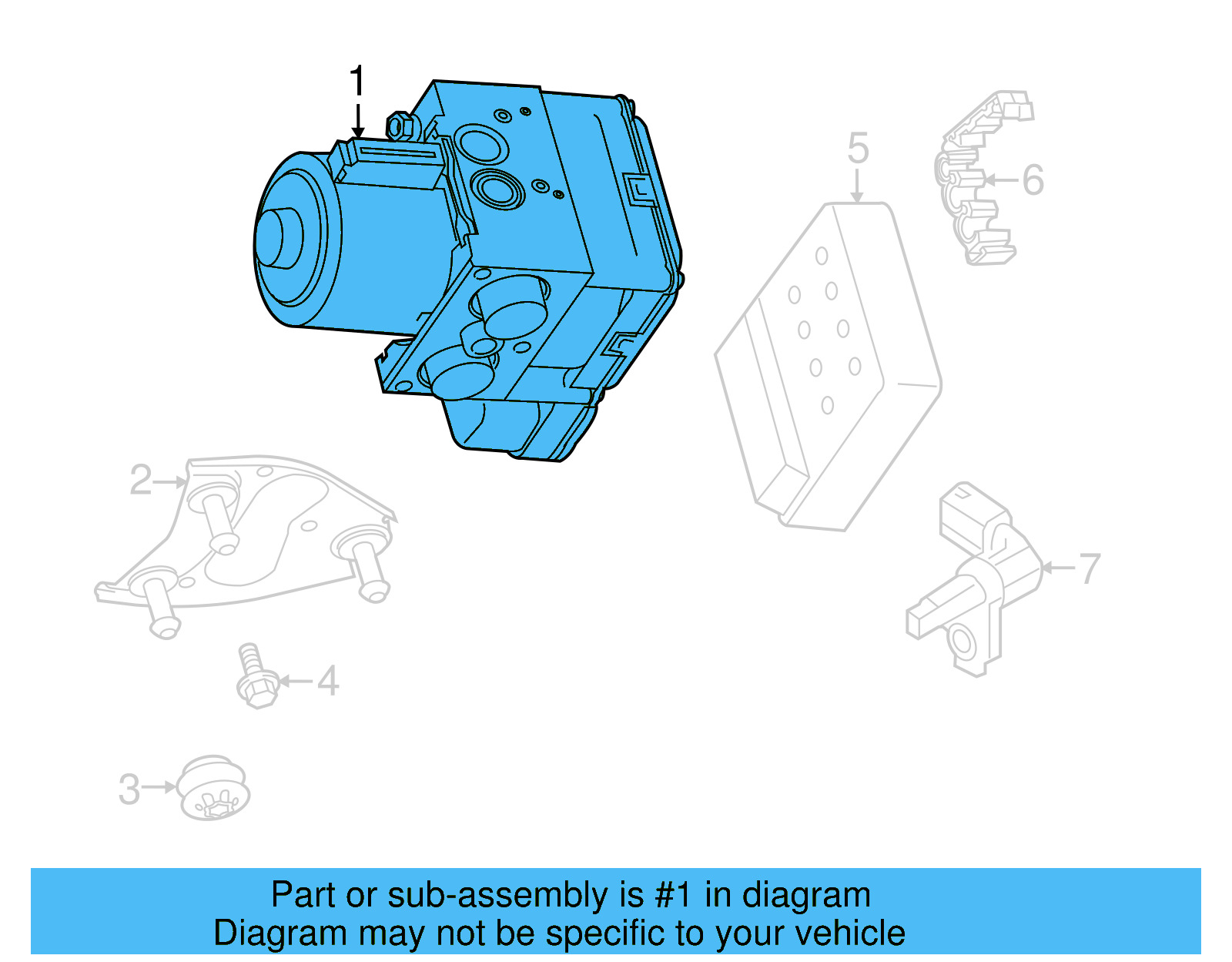 ABS Control Unit 7P0-614-517-R-BEF - View 6