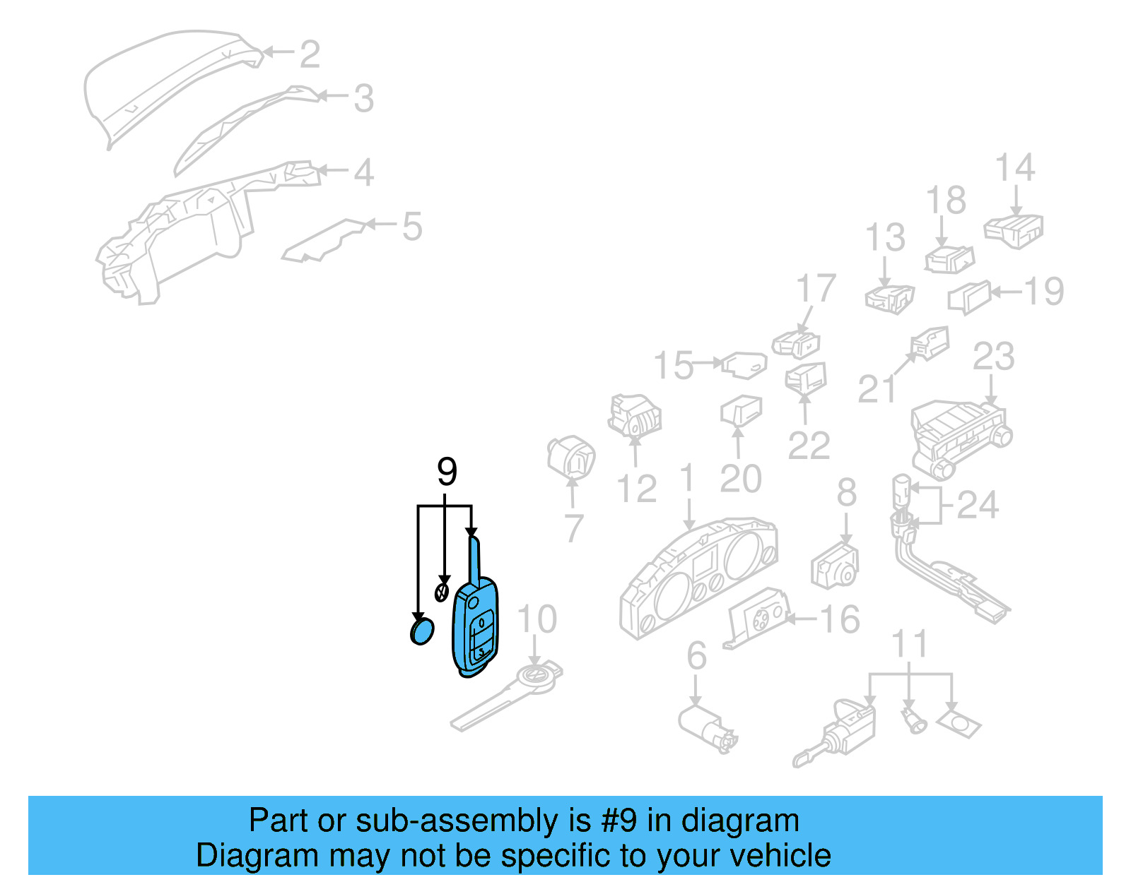 Transmitter 3D0-959-753-AP-INF - View 3