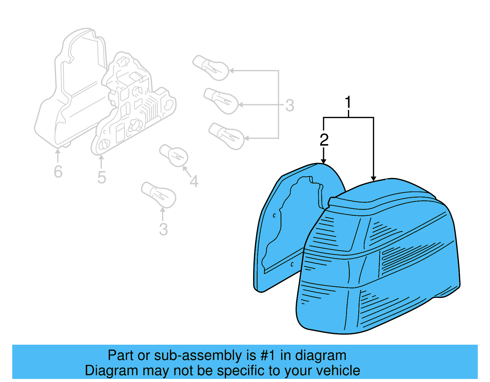 Tail Lamp Assembly 1EM-945-111-A - View 6