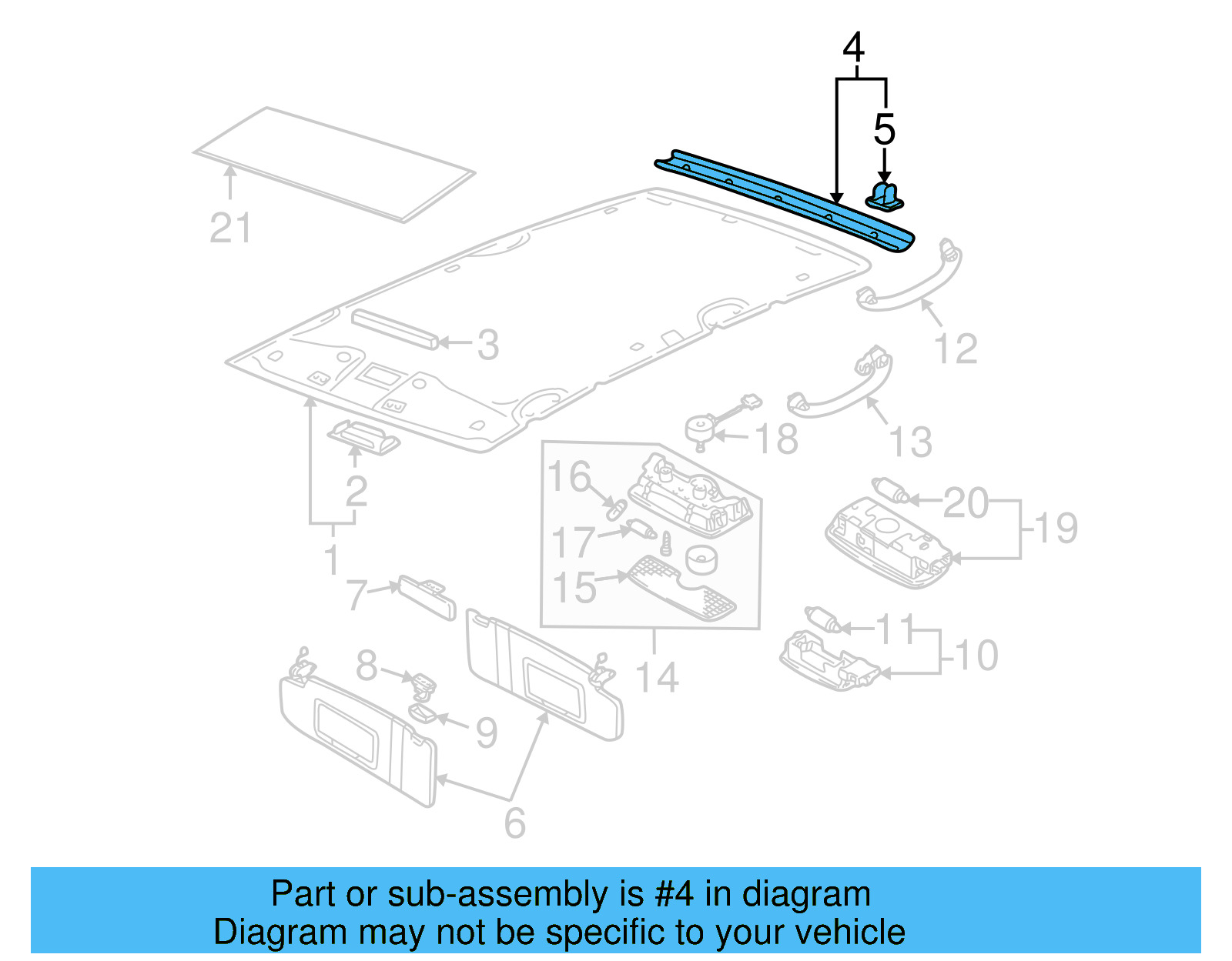 Rear Molding 1J6-867-617-B-54A - View 3
