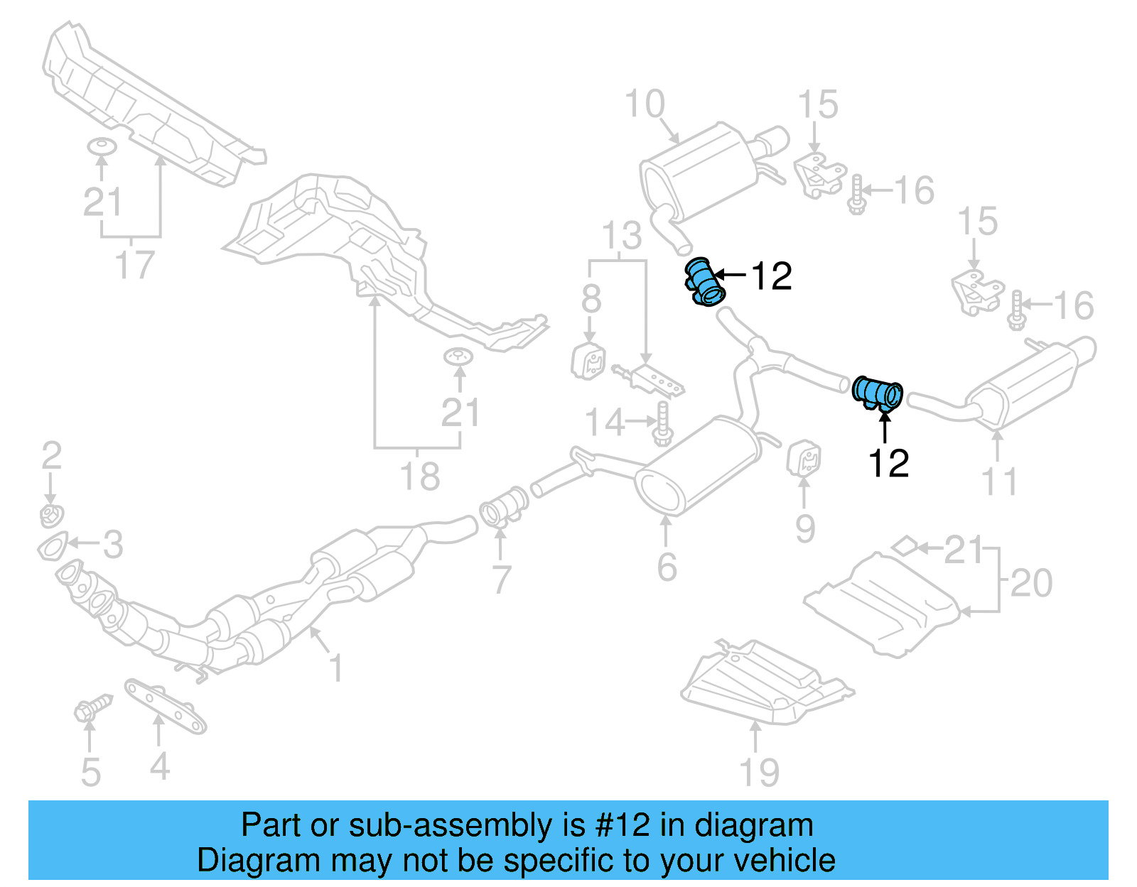 Muffler & Pipe Clamp 1K0-253-141-R - View 16