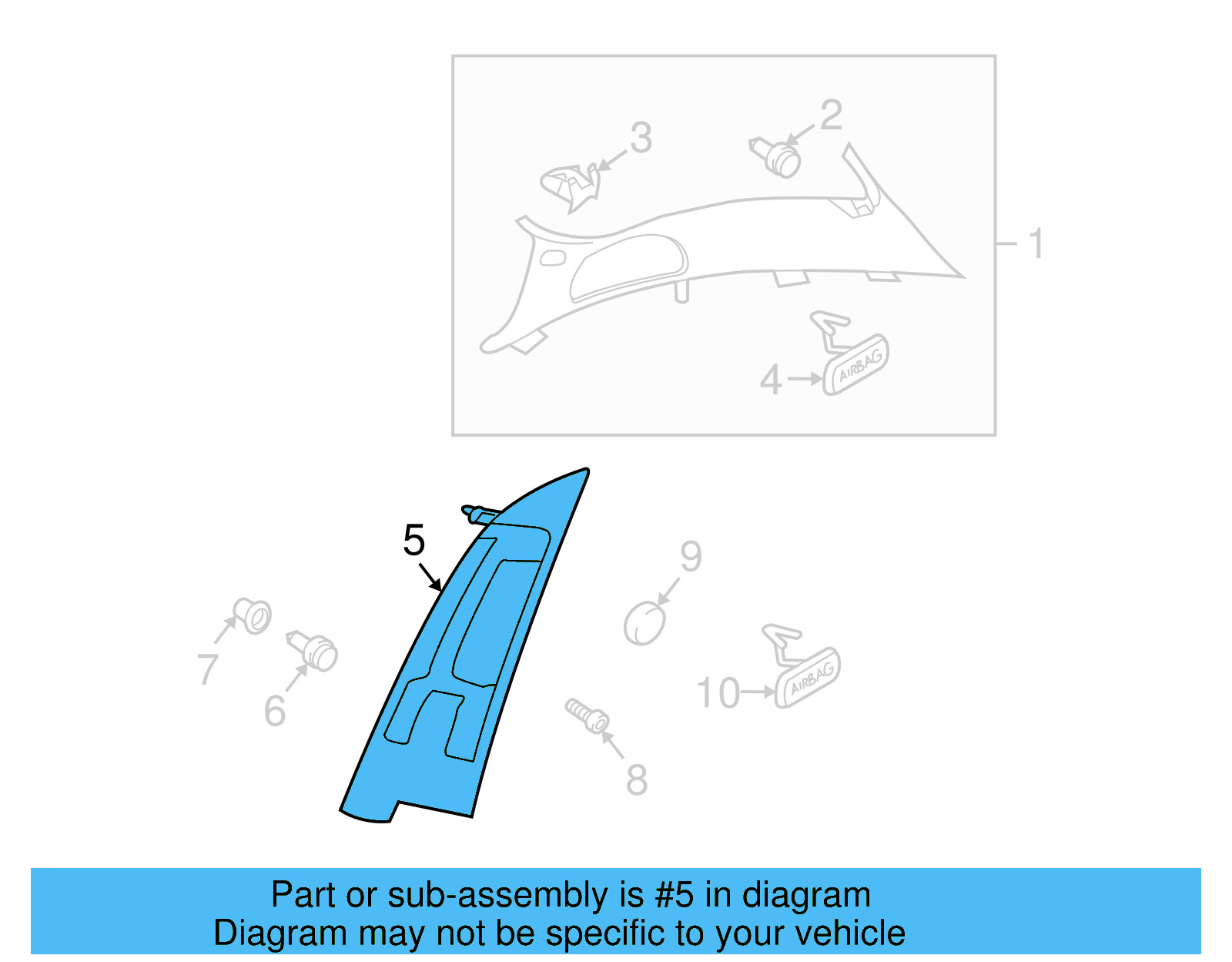 Lower Quarter Trim 5N0-867-766-95T - View 7