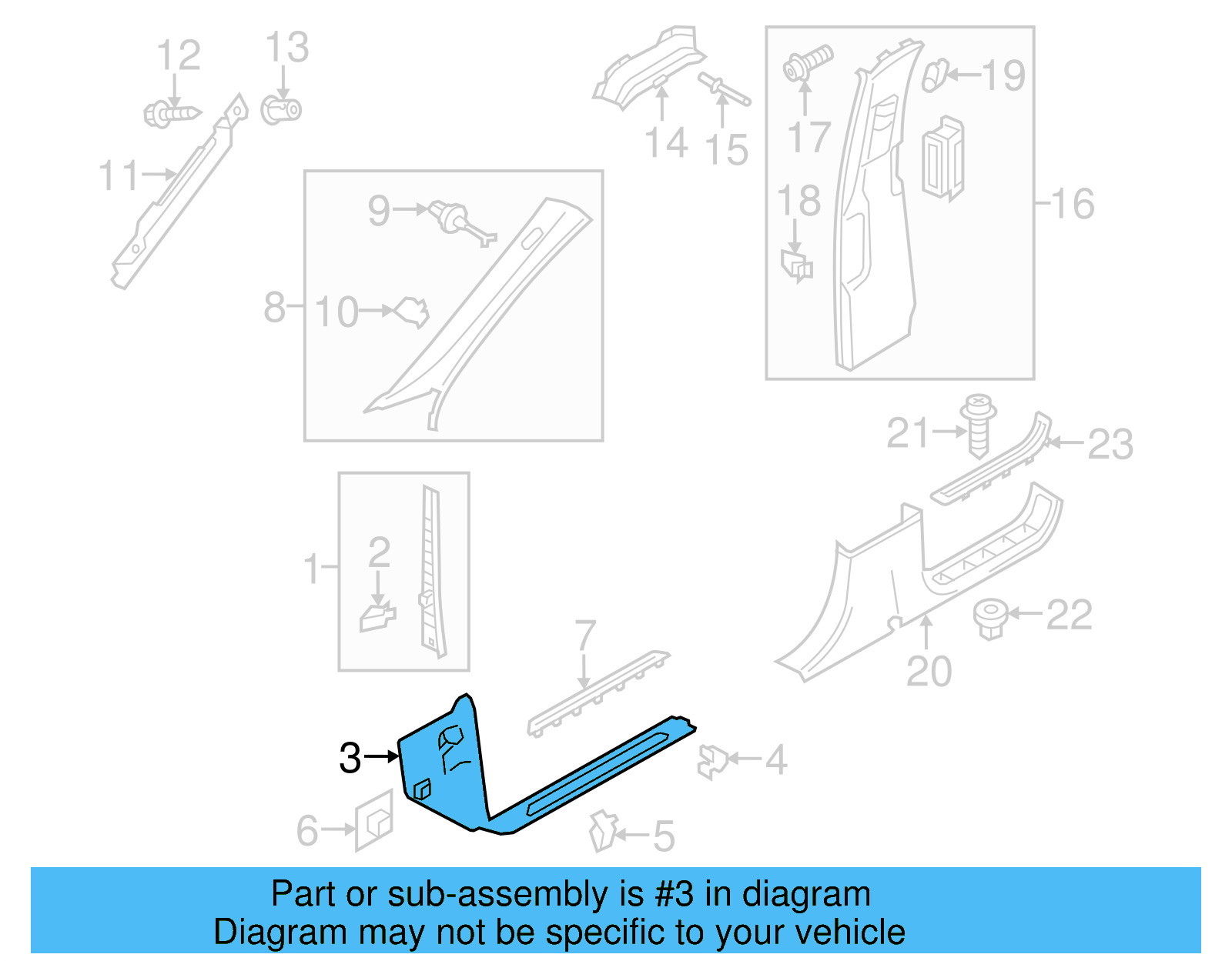 Front Sill Plate 7P0-868-714-B-82V - View 3