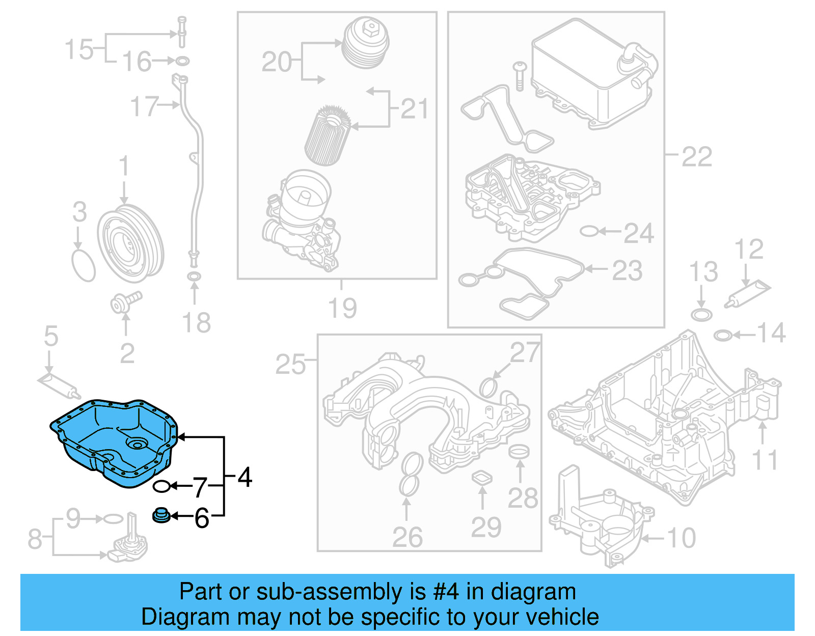 Oil Pan 059-103-602-AB - View 6